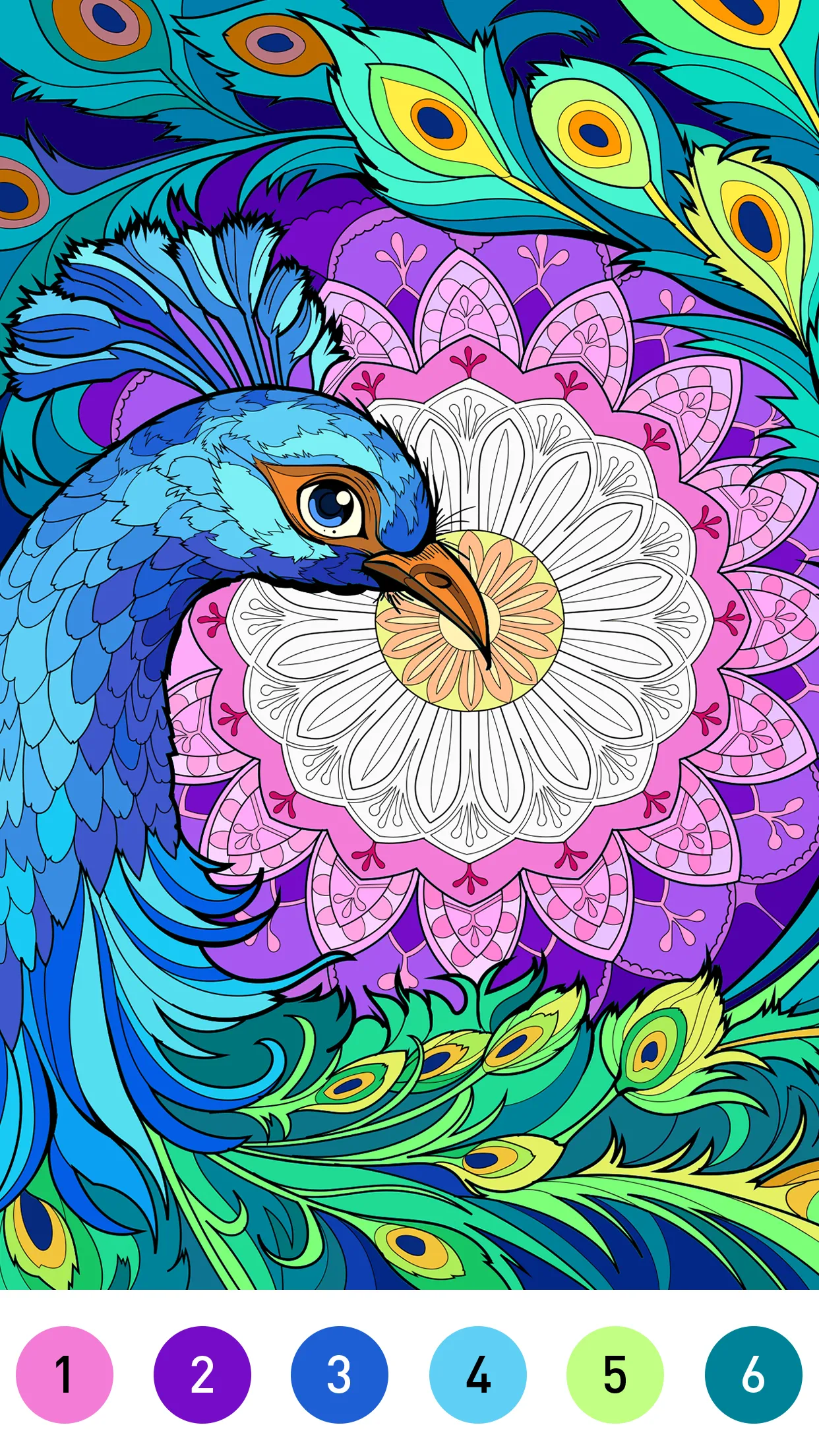 Mandala Color by Number Book | Indus Appstore | Screenshot
