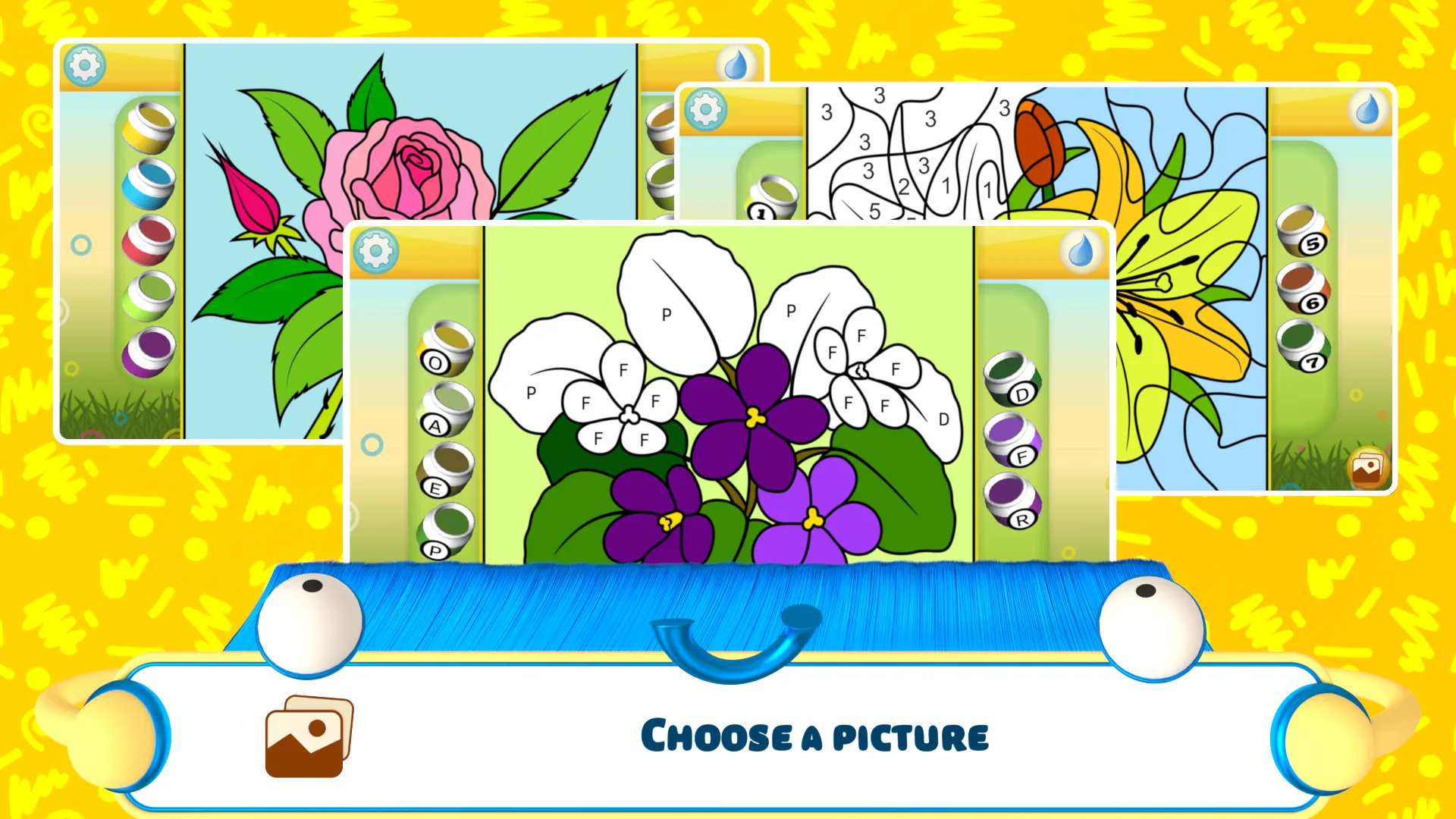 Kids Flower Color by Number | Indus Appstore | Screenshot