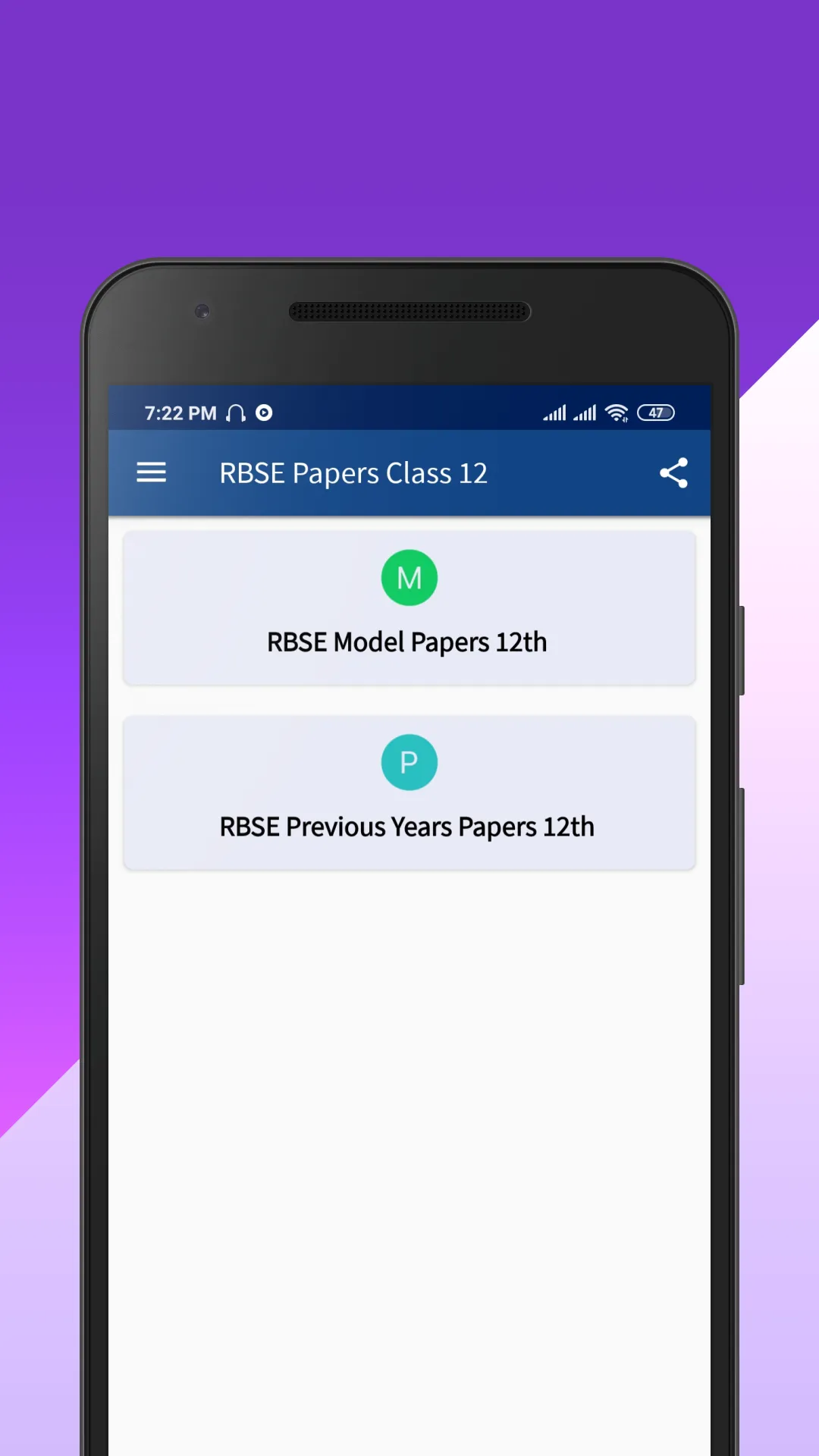 RBSE Papers Class 12 | Indus Appstore | Screenshot