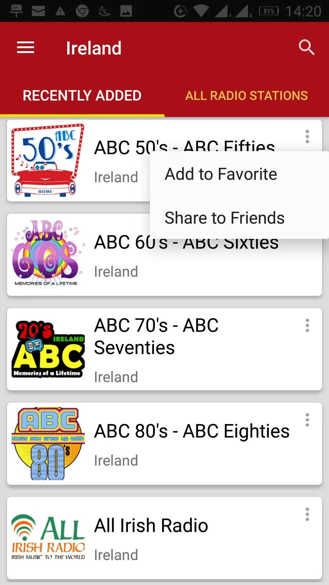 Ireland Radio Stations | Indus Appstore | Screenshot