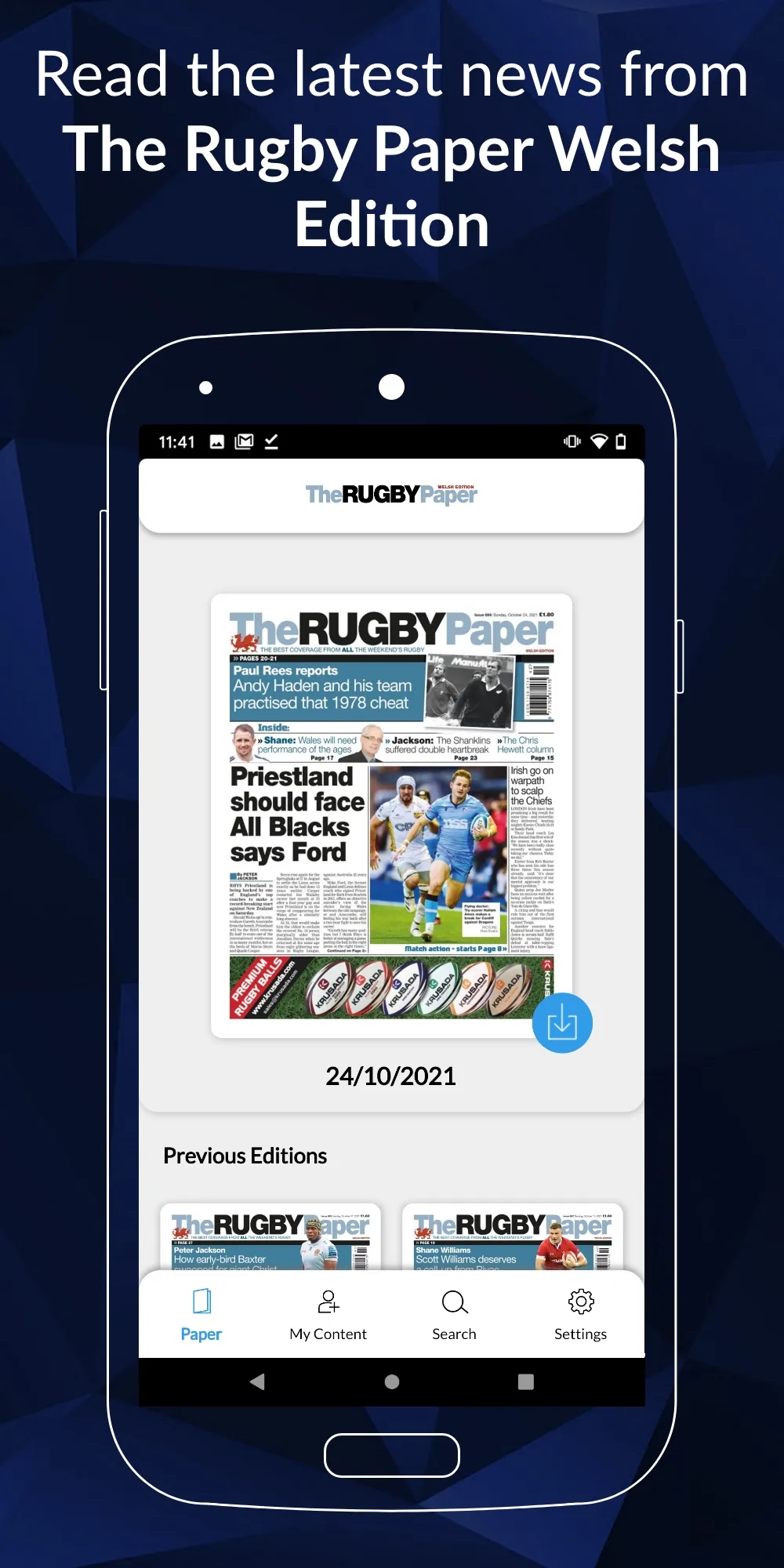 The Rugby Paper, Welsh Edition | Indus Appstore | Screenshot