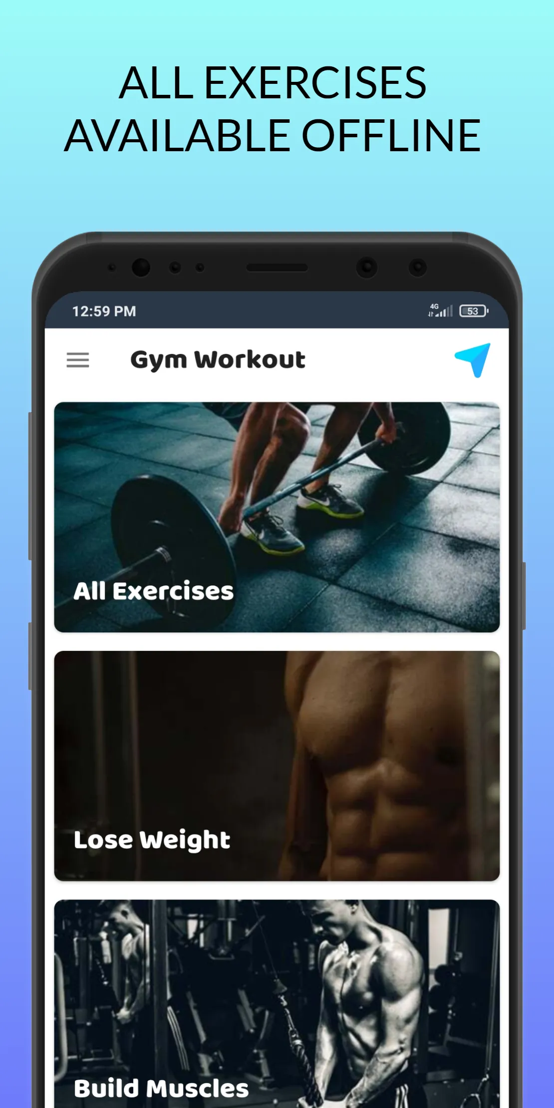 Gym Workout Offline Exercises | Indus Appstore | Screenshot