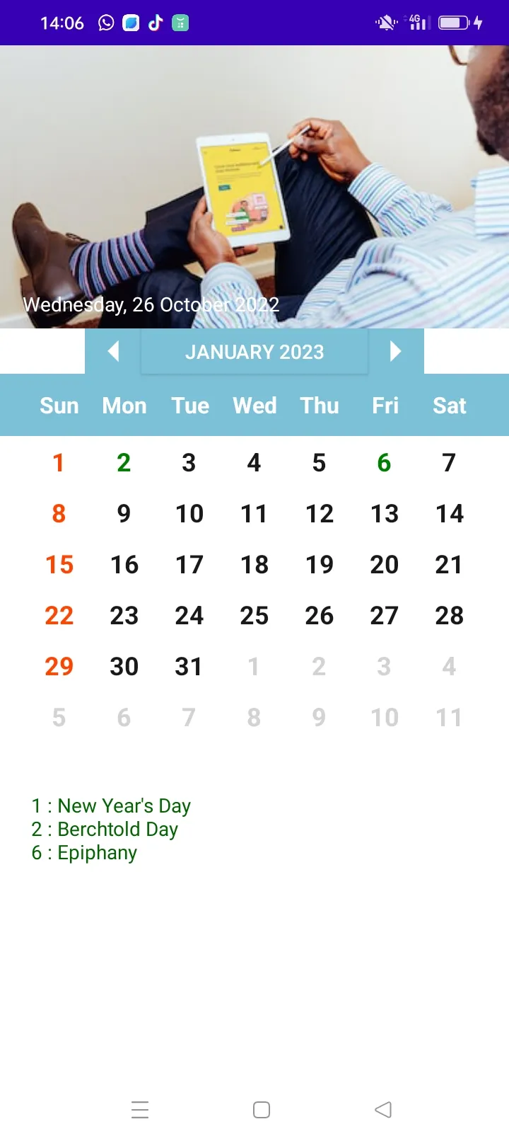 Switzerland Calendar | Indus Appstore | Screenshot