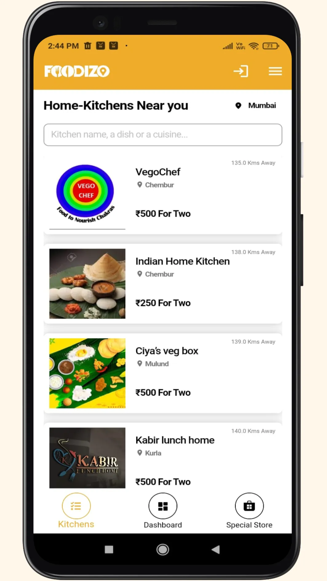 Foodizo: Find Home Kitchens | Indus Appstore | Screenshot