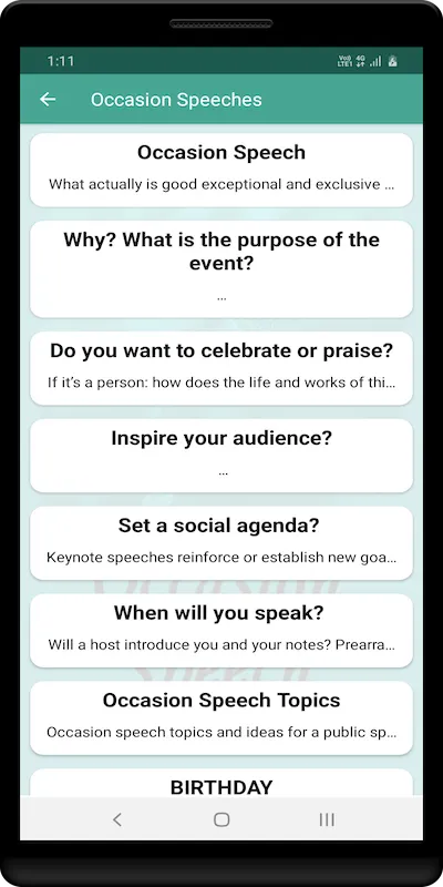 Occasion Speeches | Indus Appstore | Screenshot