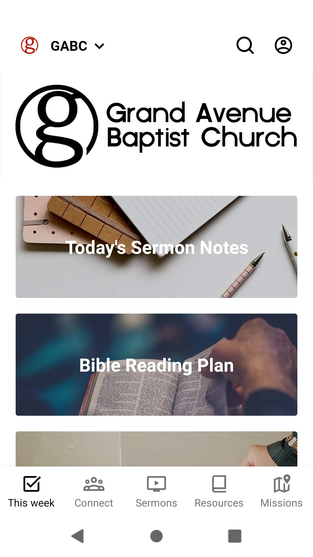 Grand Avenue Baptist Church | Indus Appstore | Screenshot