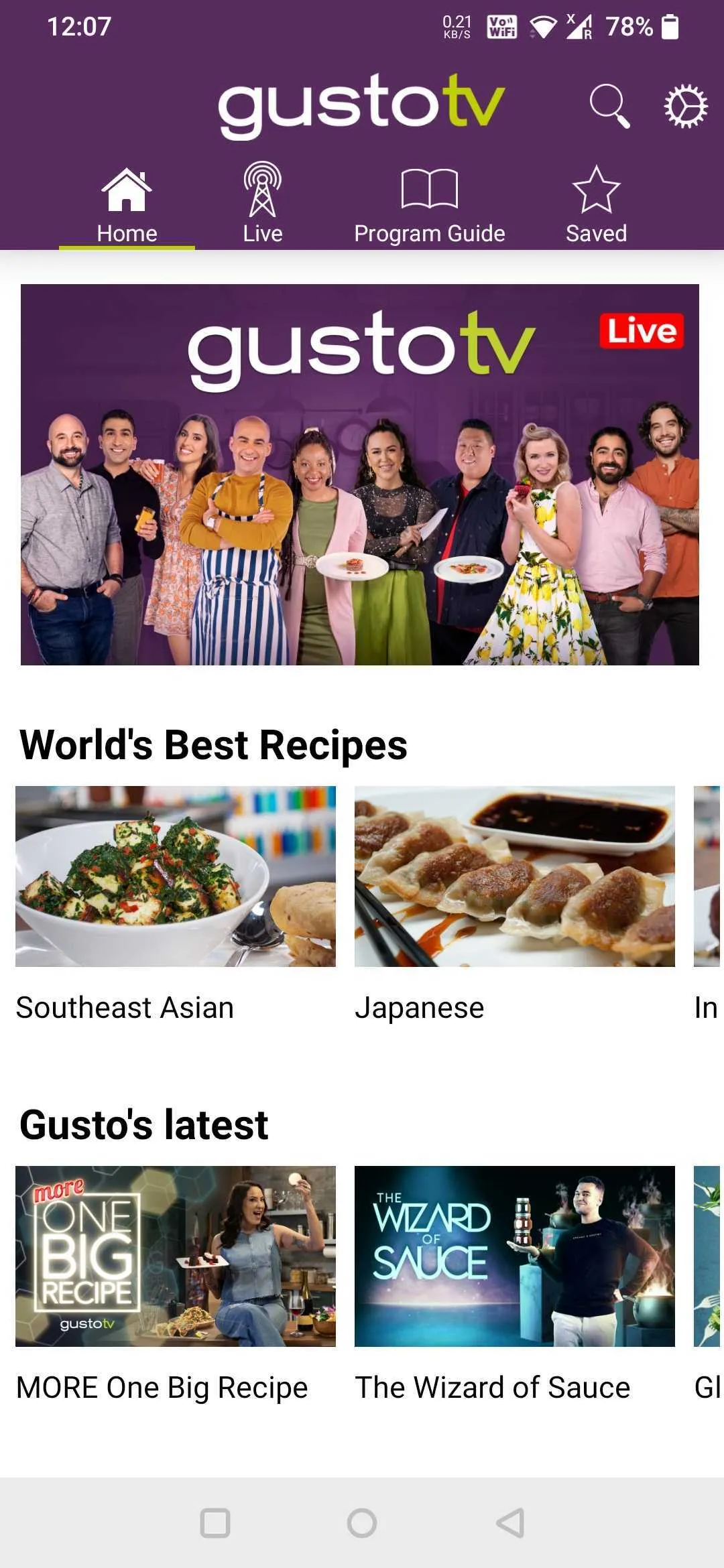 Gusto TV | Indus Appstore | Screenshot