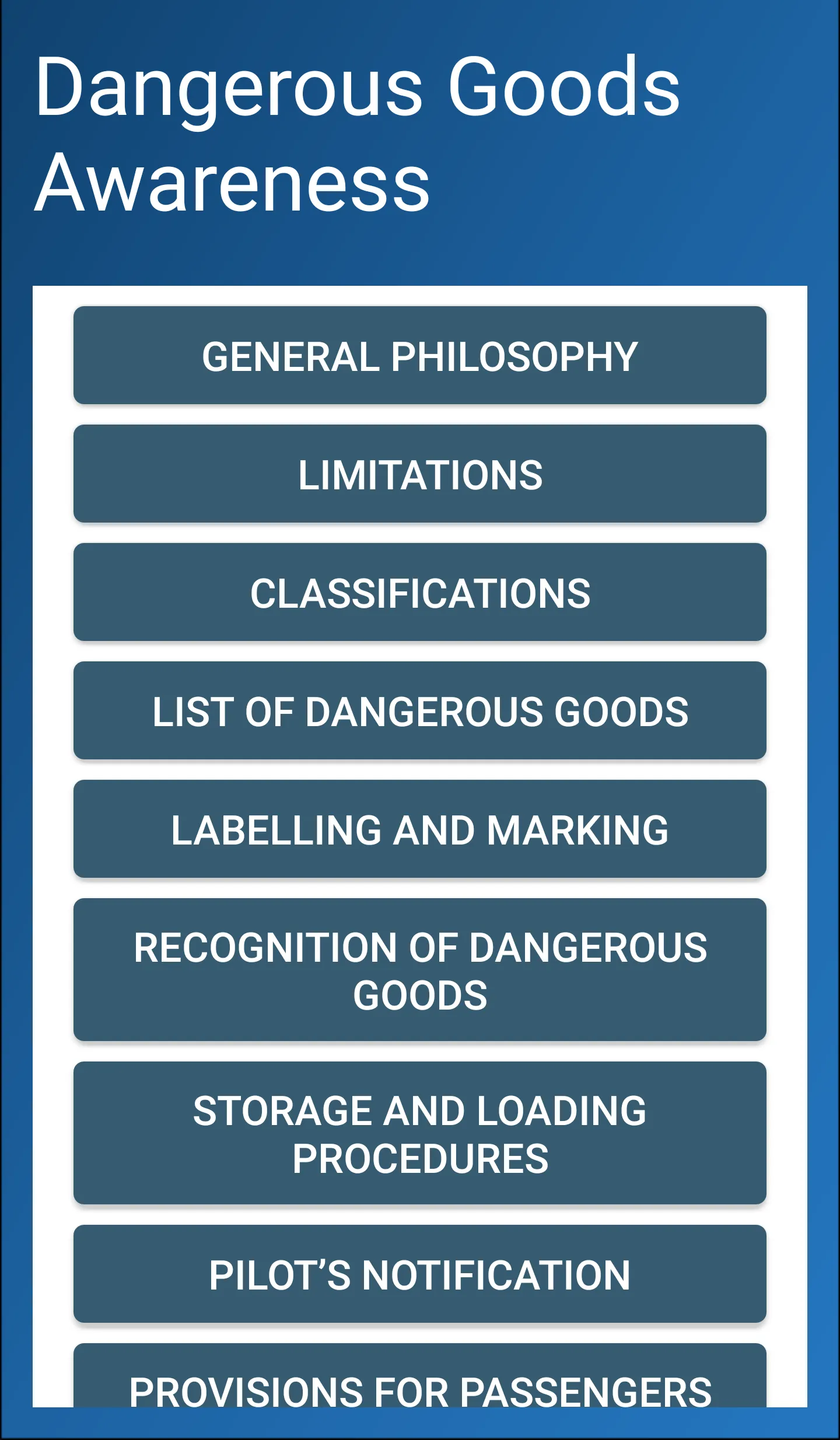 Dangerous Goods-Aviation | Indus Appstore | Screenshot