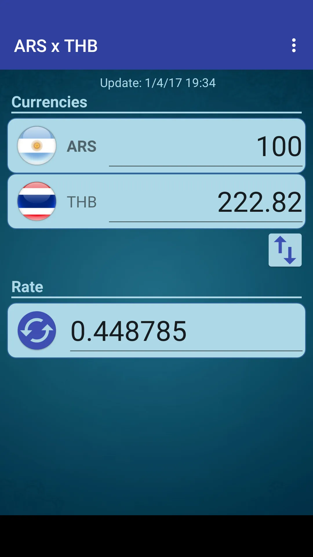 Argentine Peso x Thai Baht | Indus Appstore | Screenshot