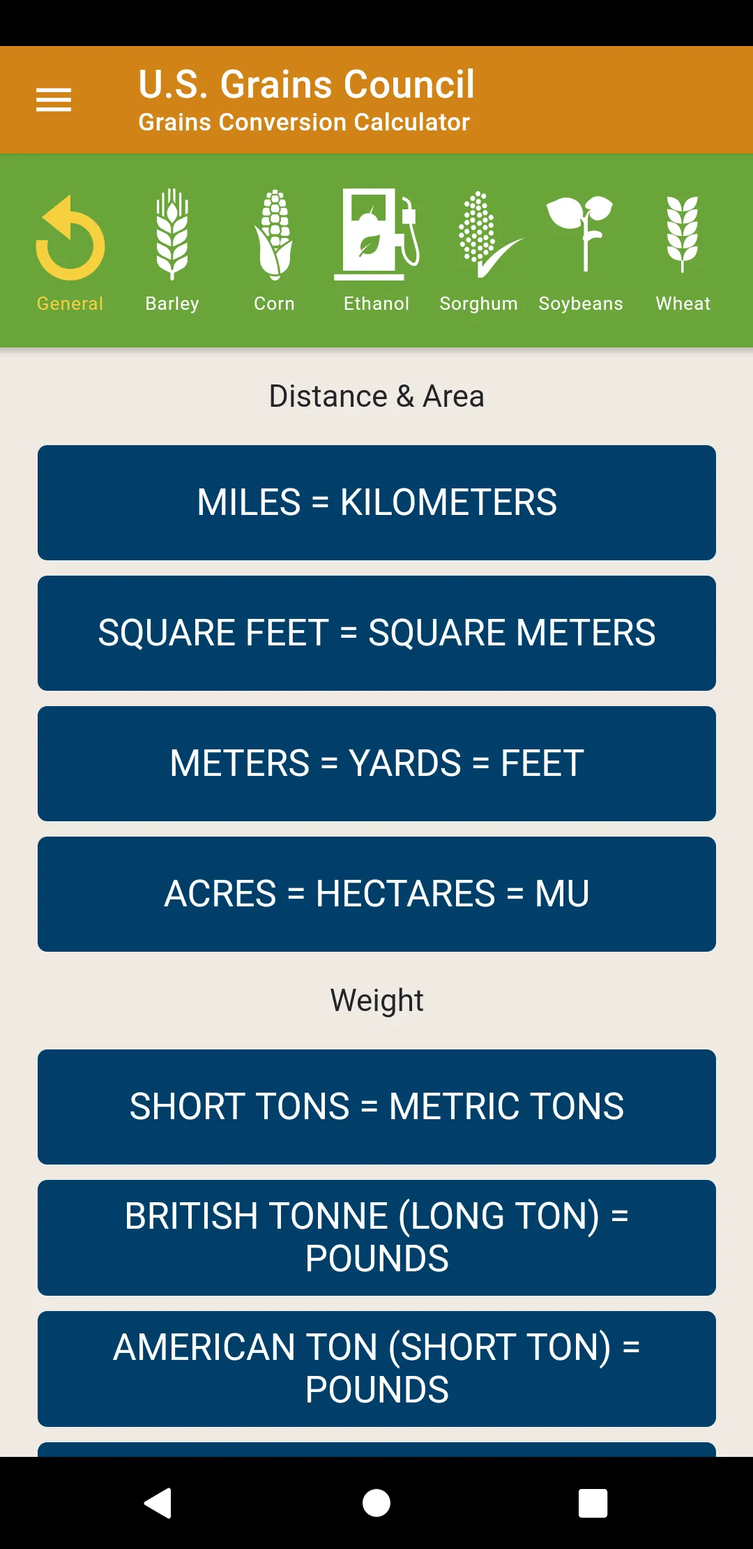 USGC Grains Calculator | Indus Appstore | Screenshot