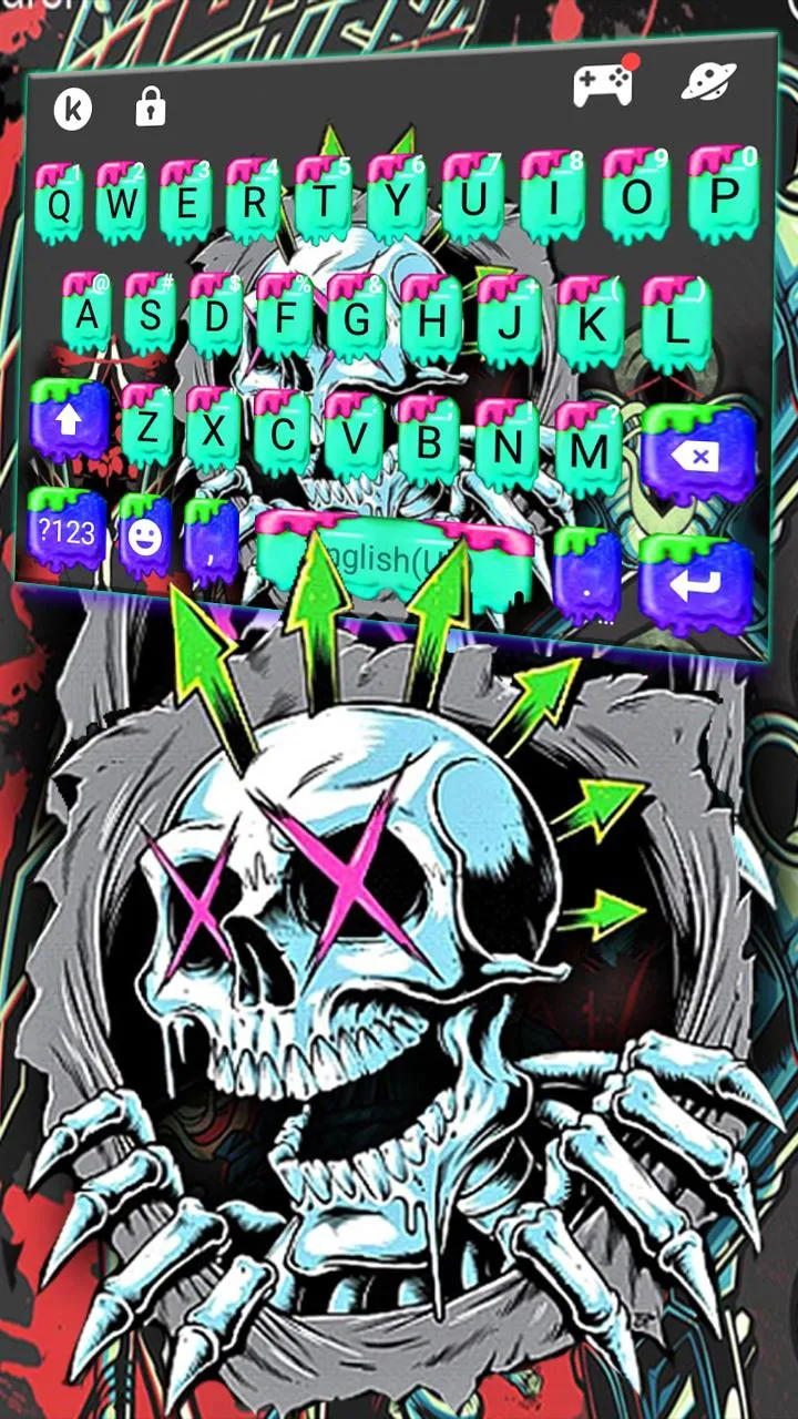 Skeleton Graffiti Keyboard The | Indus Appstore | Screenshot