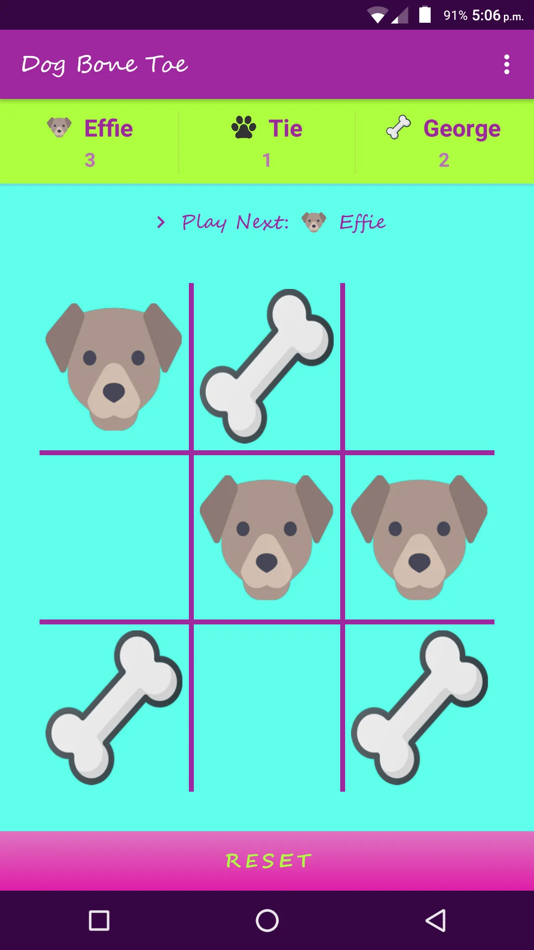 Dog Bone Toe - Tic Tac Toe | Indus Appstore | Screenshot