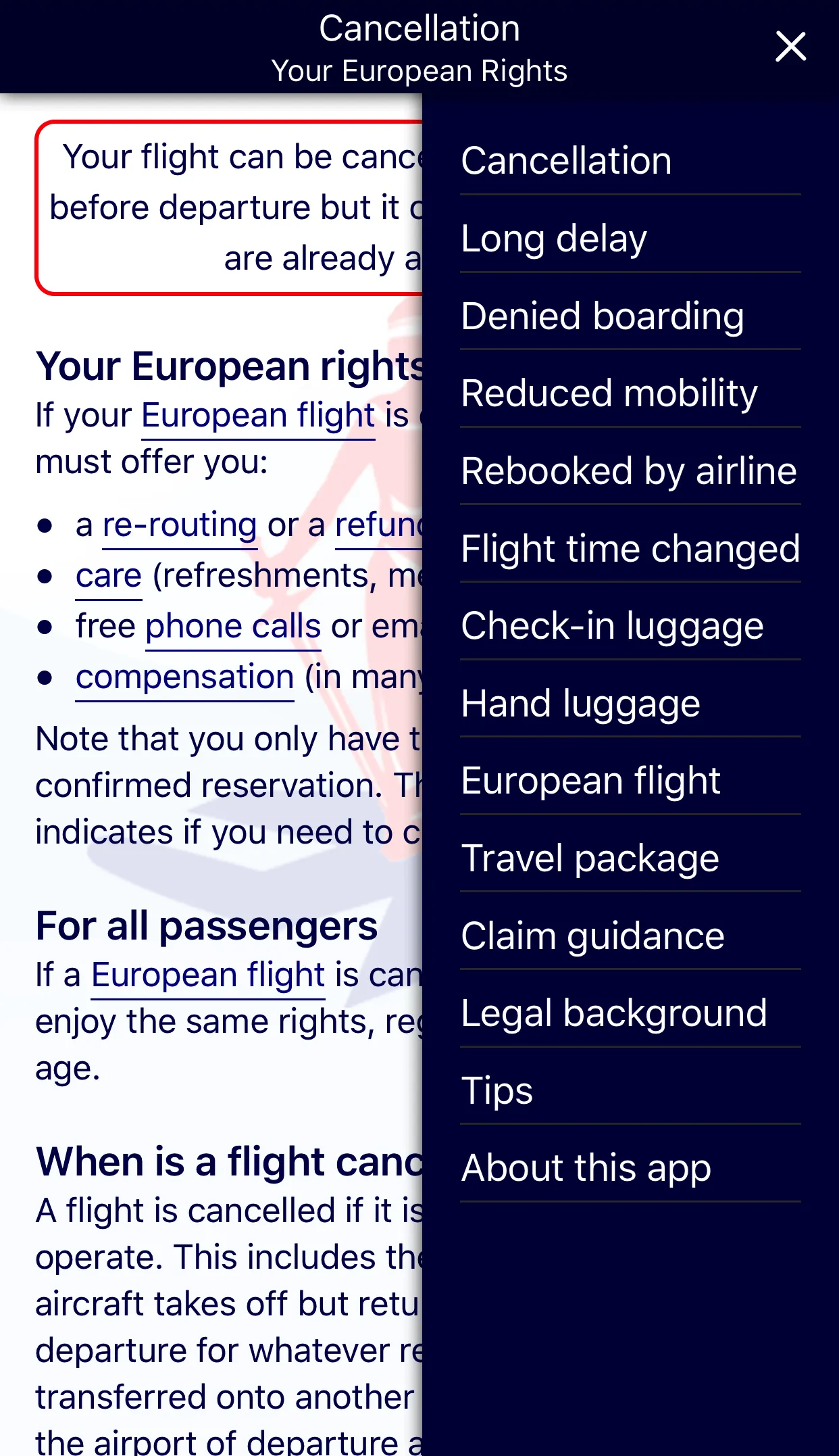 Air Passenger Rights | Indus Appstore | Screenshot