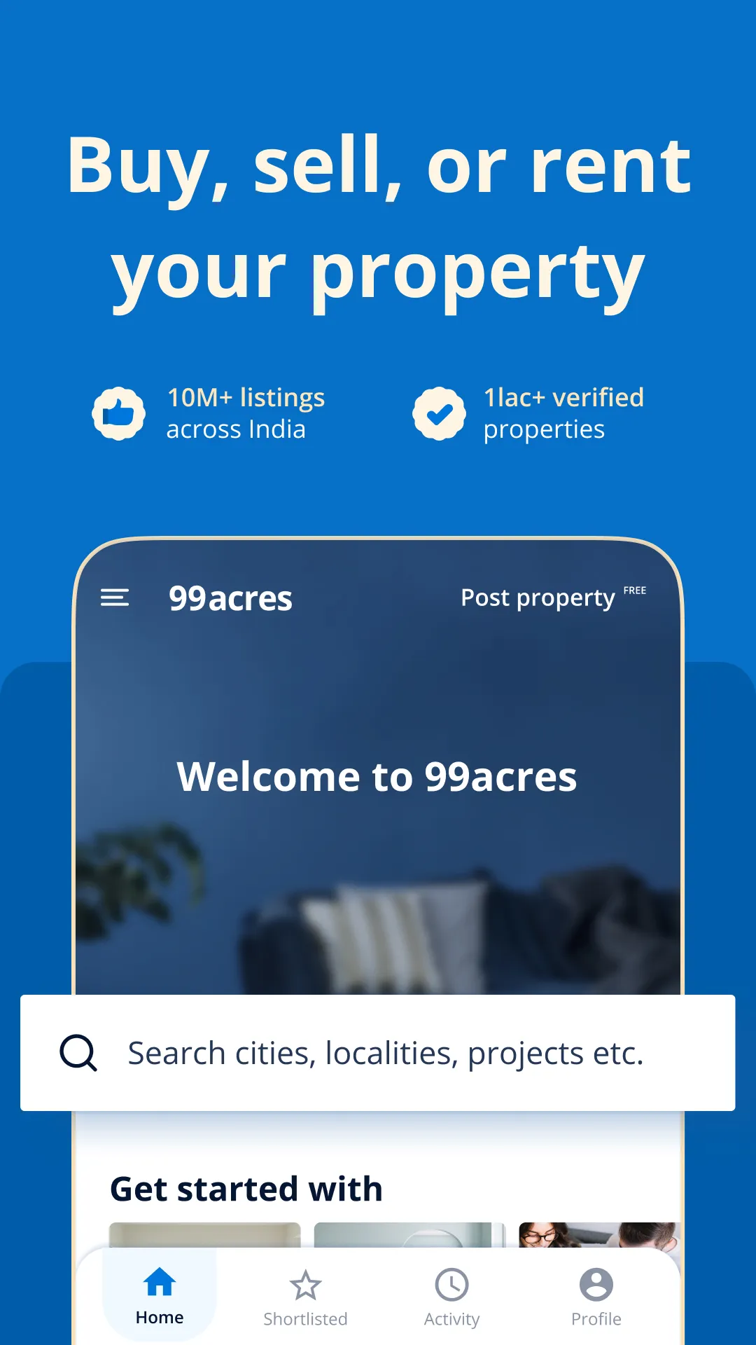 99acres Buy/Rent/Sell Property | Indus Appstore | Screenshot