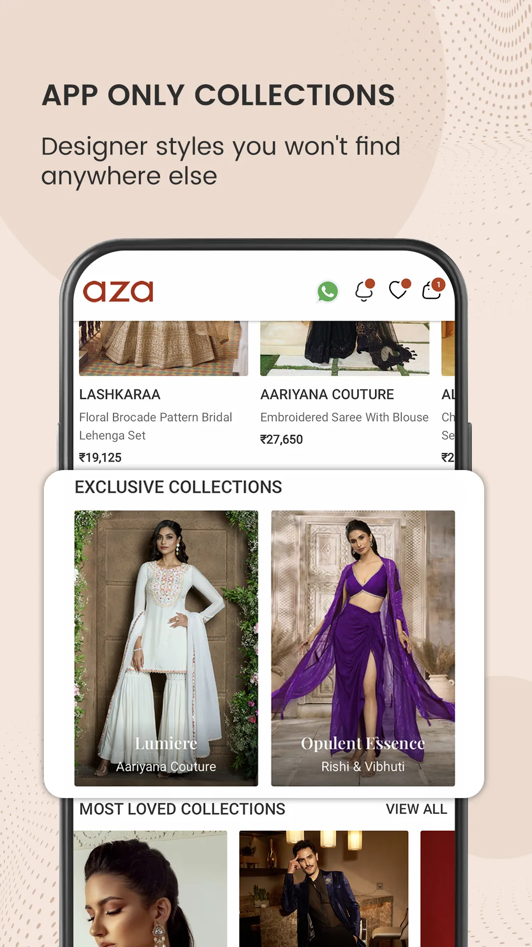 Aza Fashions Designer Clothing | Indus Appstore | Screenshot