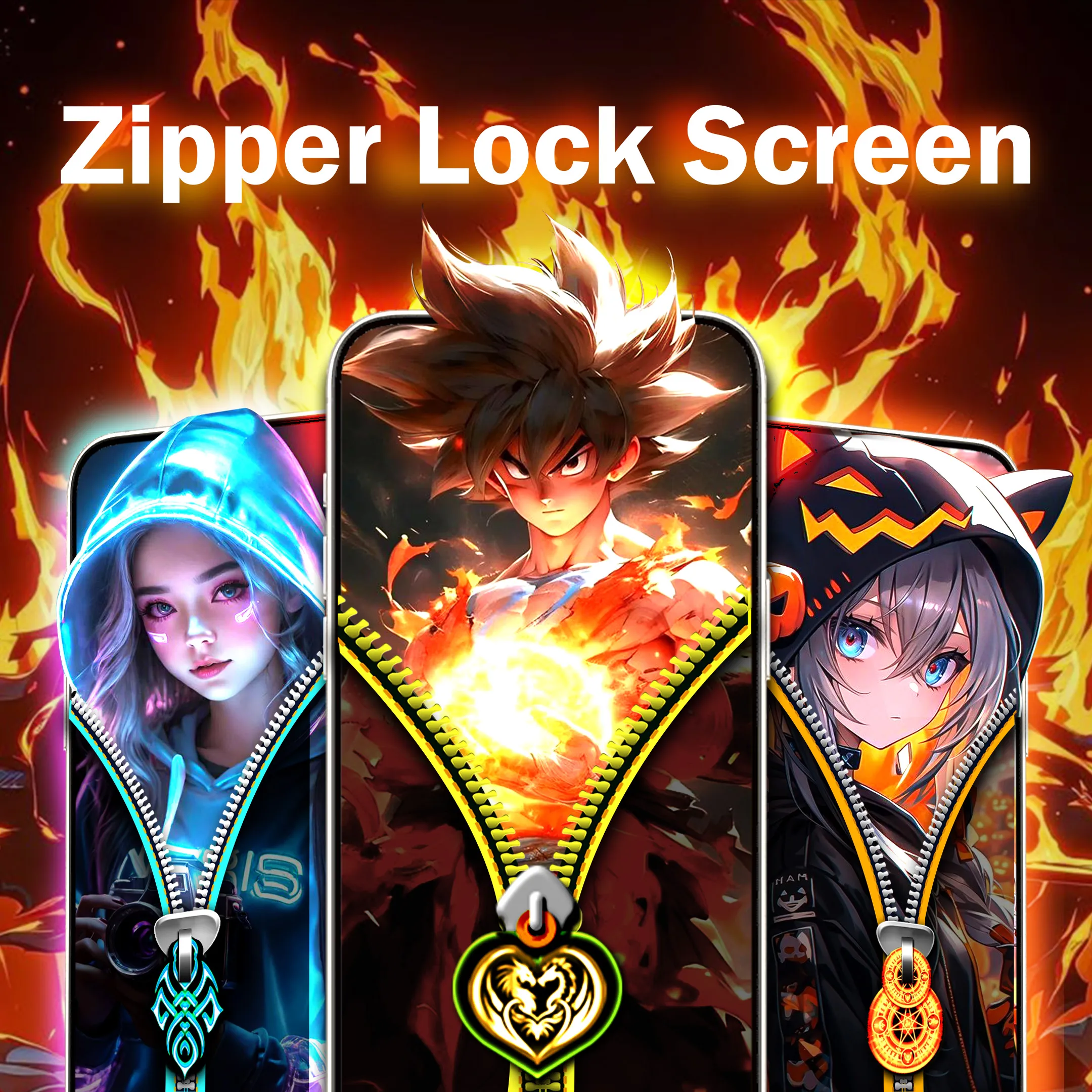 Zipper Lock Screen Wallpaper | Indus Appstore | Screenshot