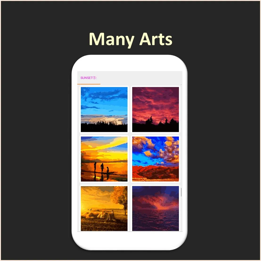 Color by Number - sunset | Indus Appstore | Screenshot