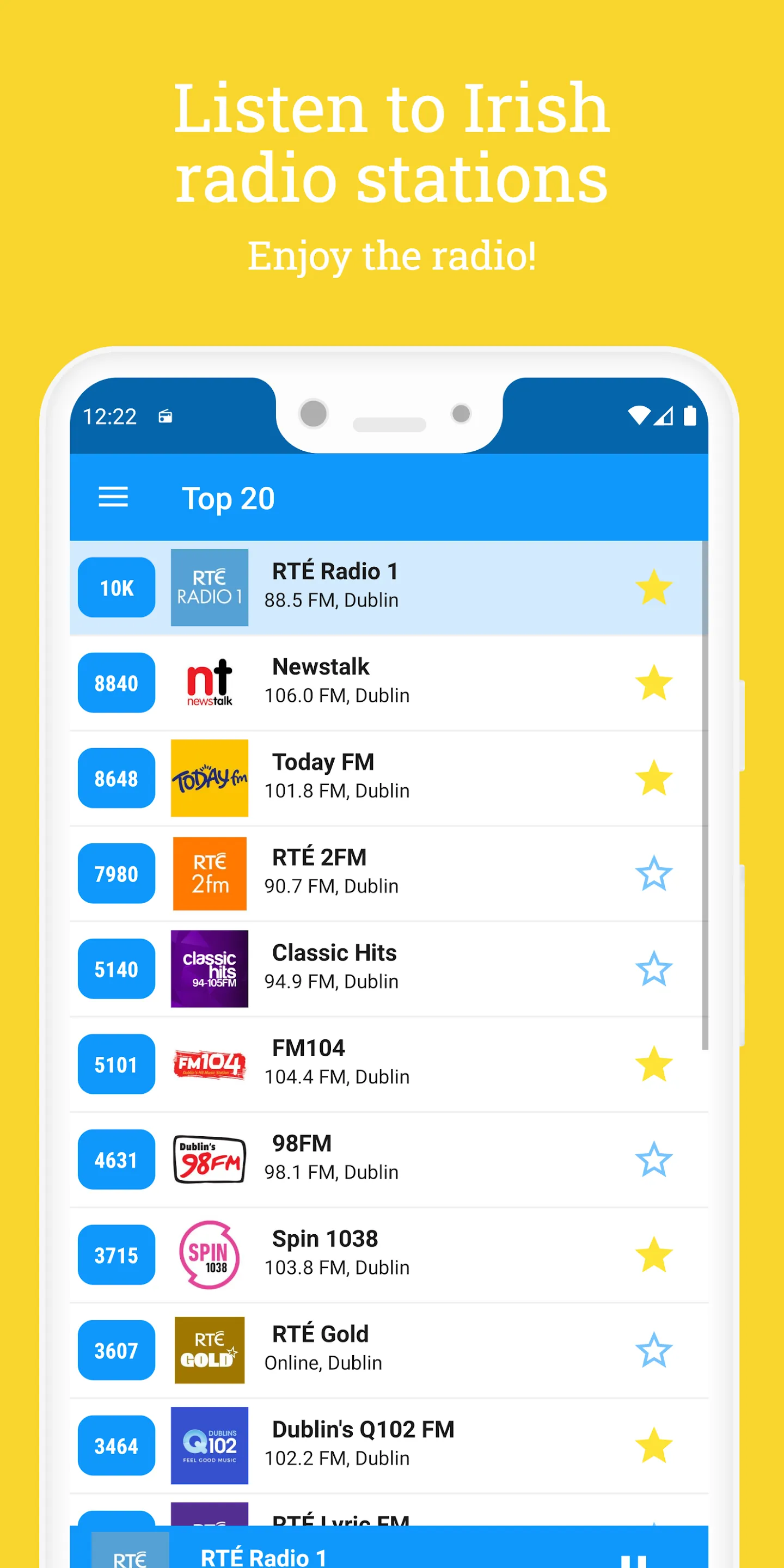 Radio Ireland FM: Radio Player | Indus Appstore | Screenshot