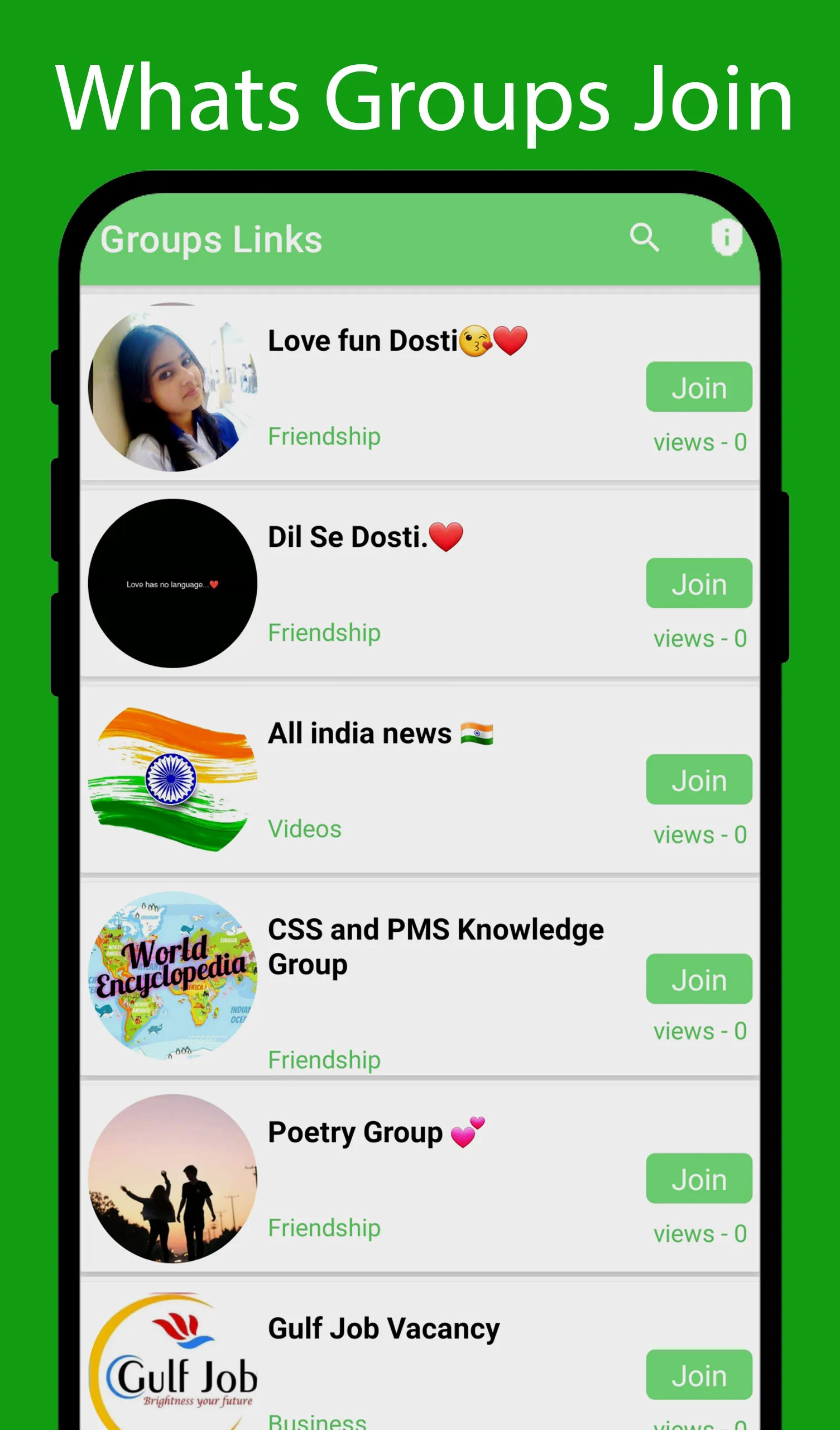 Groups Links Join Social Group | Indus Appstore | Screenshot