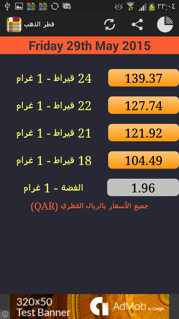 Qatar Daily Gold Price | Indus Appstore | Screenshot