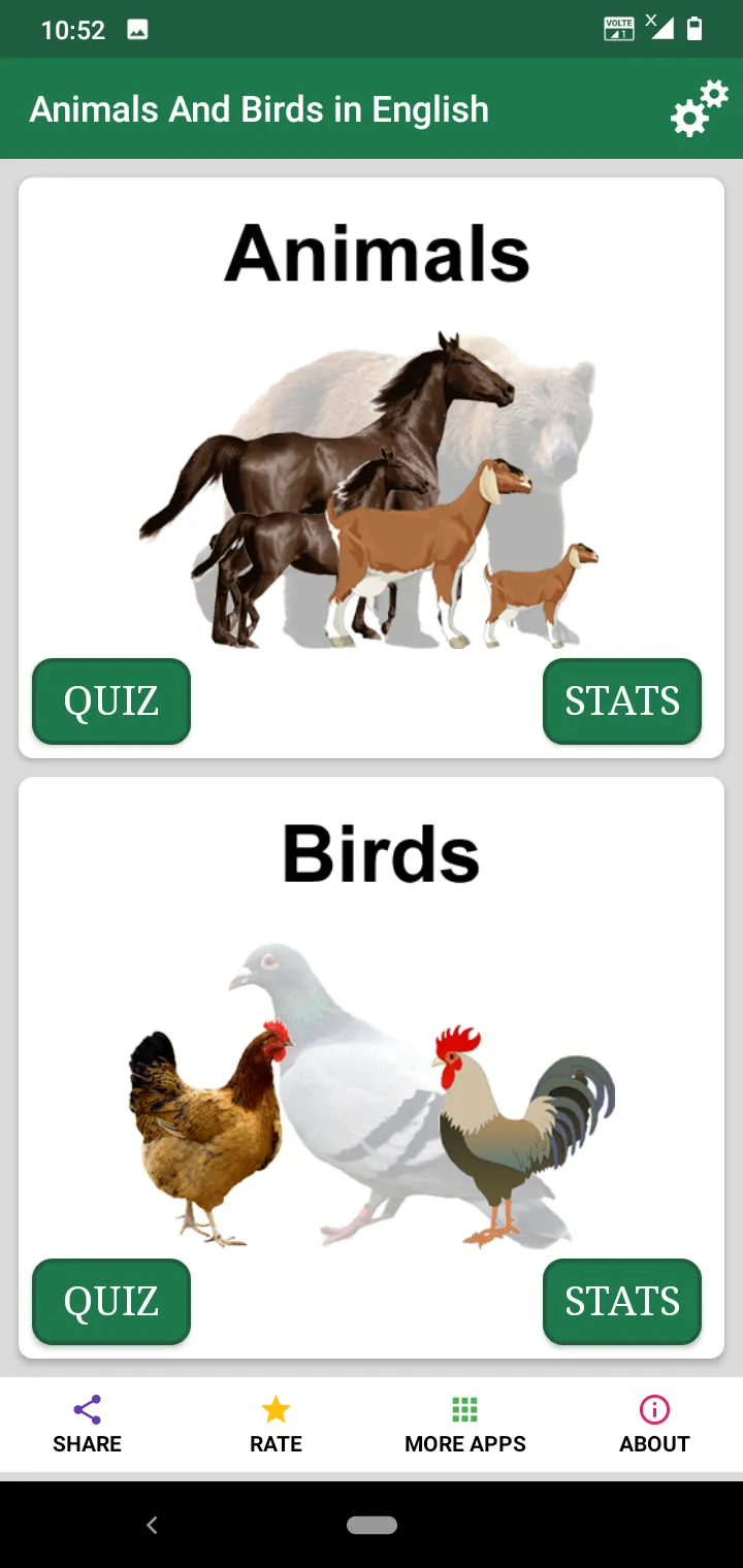 English Animals and Birds Quiz | Indus Appstore | Screenshot