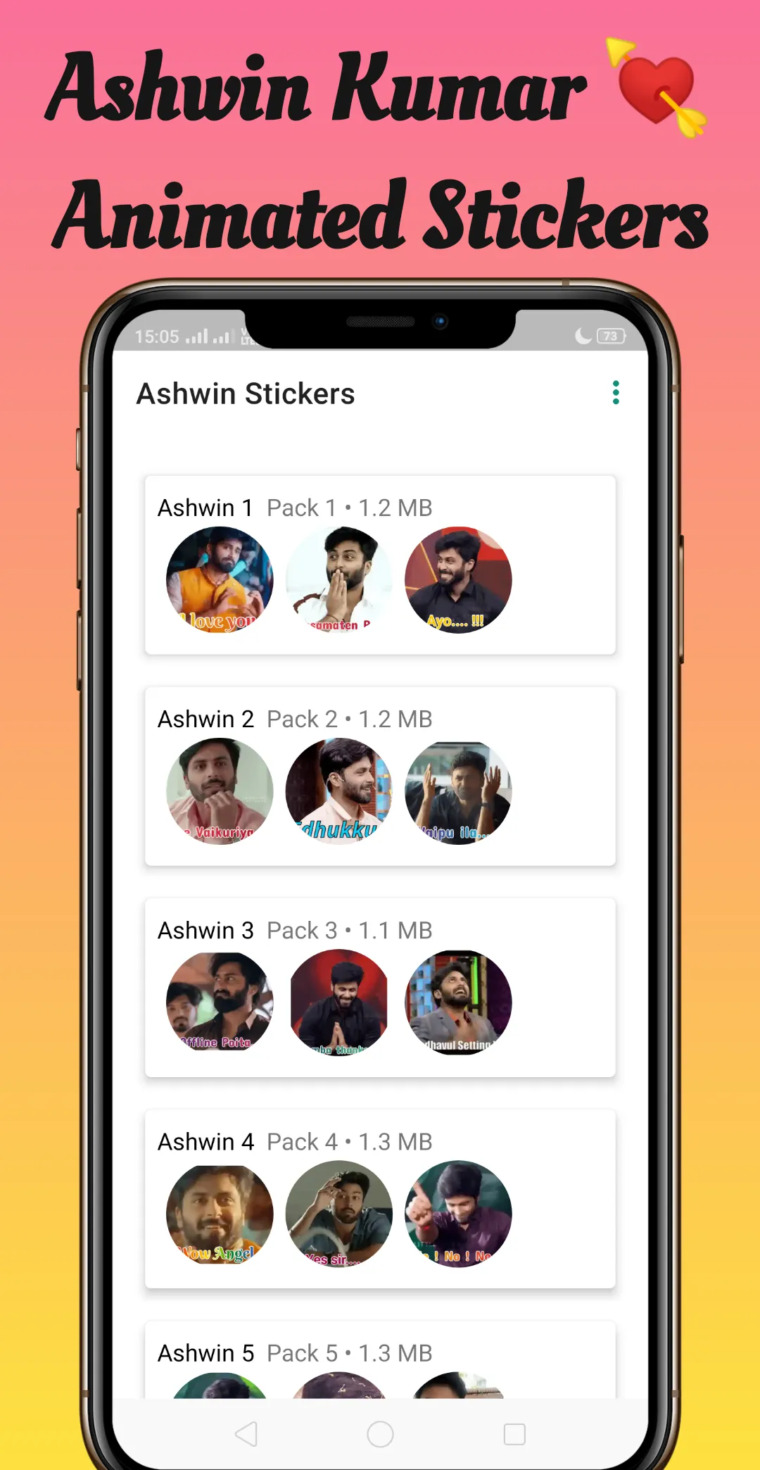 Ashwin - Animated Stickers | Indus Appstore | Screenshot