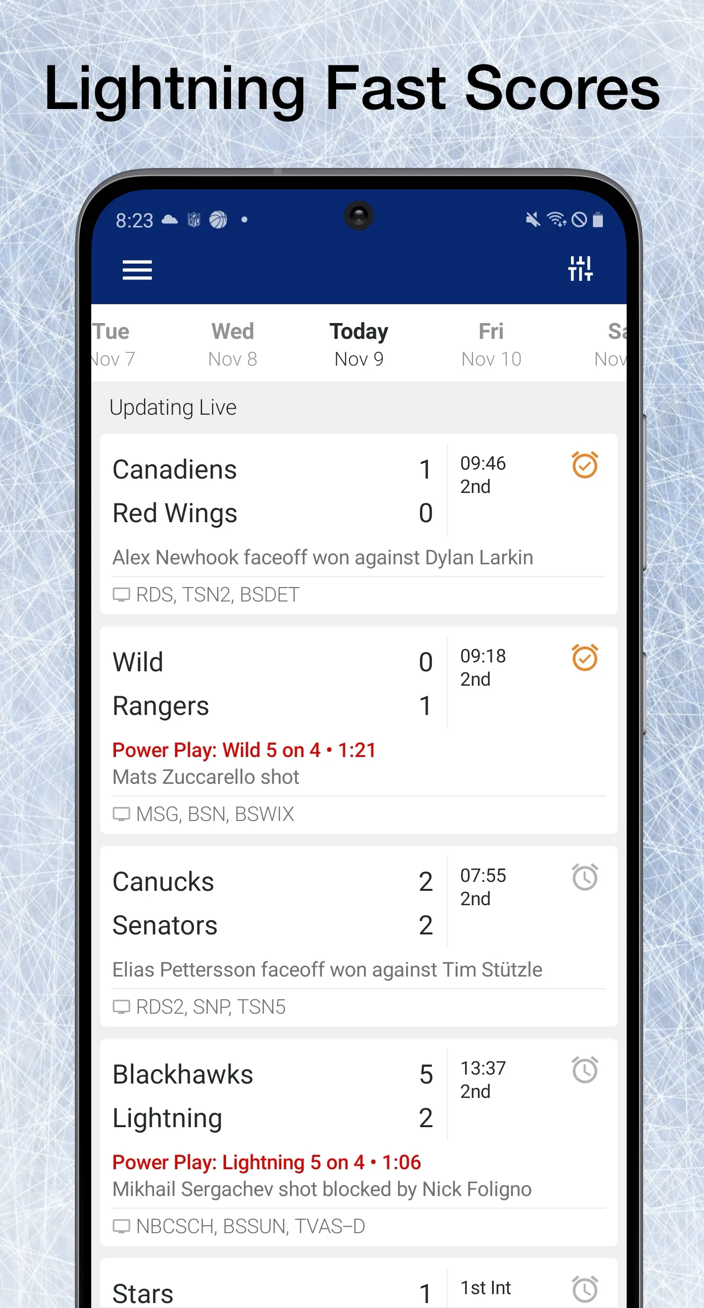 Scores App: NHL Hockey Scores | Indus Appstore | Screenshot