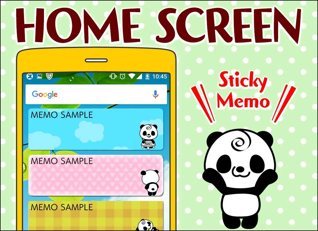 Memo Pad Panda (sticky) note | Indus Appstore | Screenshot