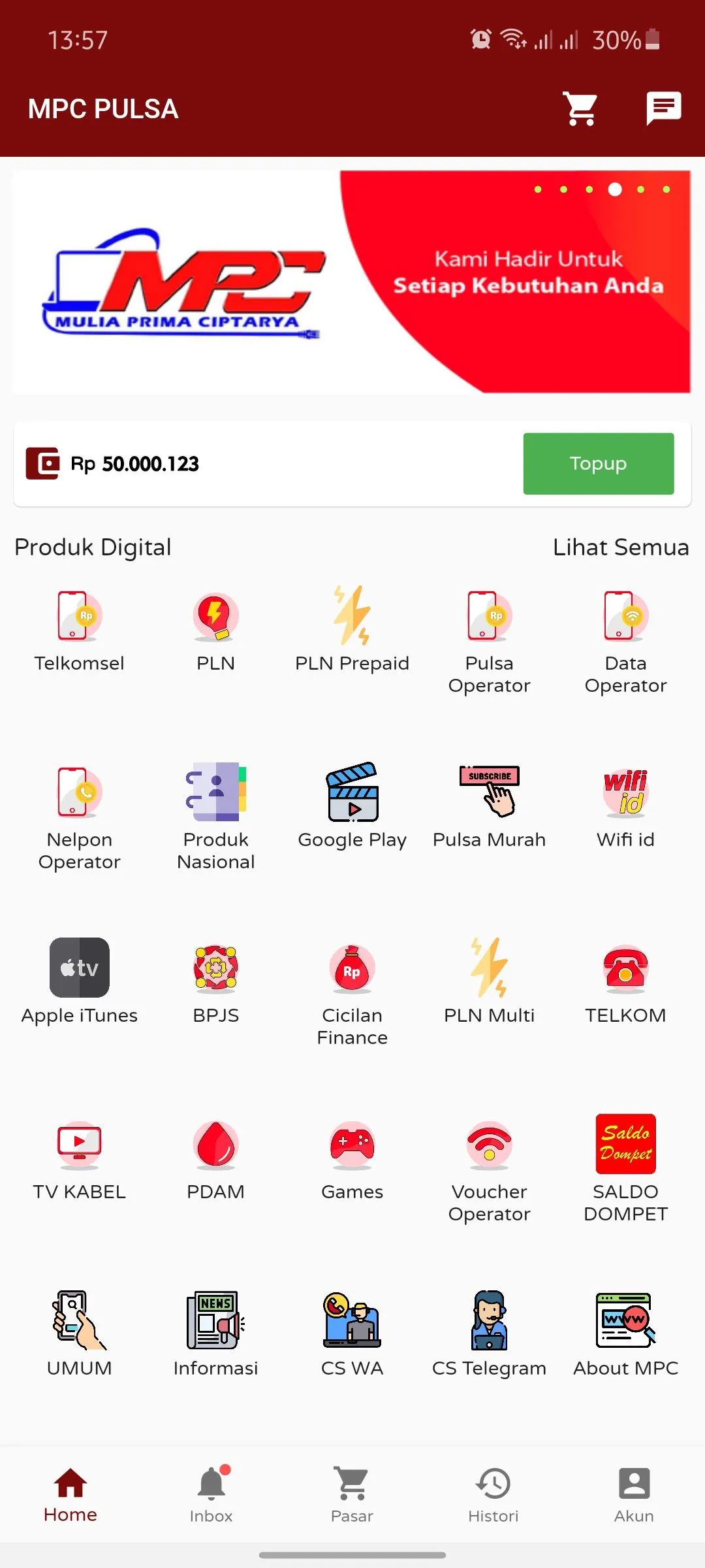 MPC Pulsa - Pulsa Murah Paket  | Indus Appstore | Screenshot