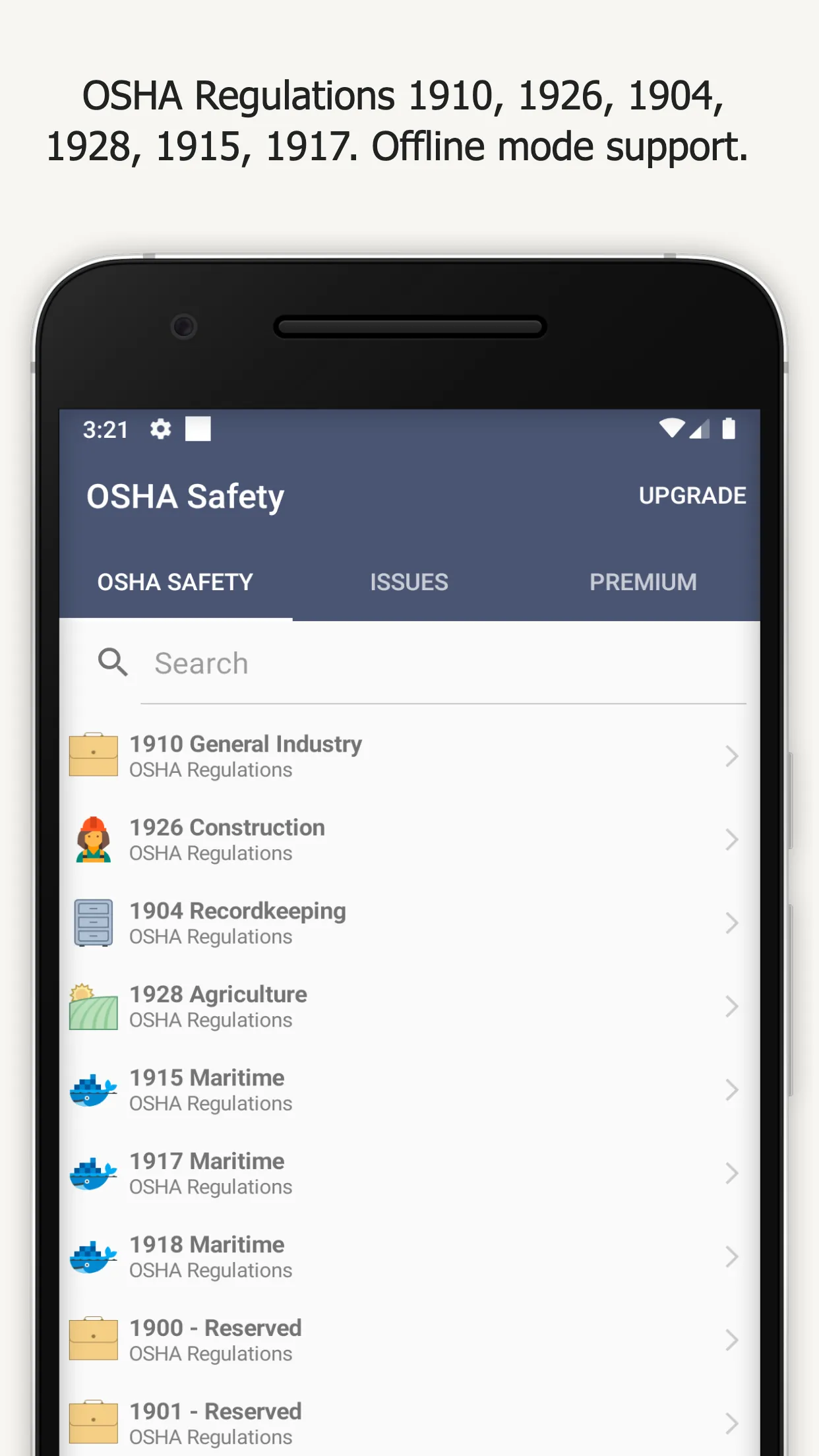 OSHA Safety Regulations Guide | Indus Appstore | Screenshot