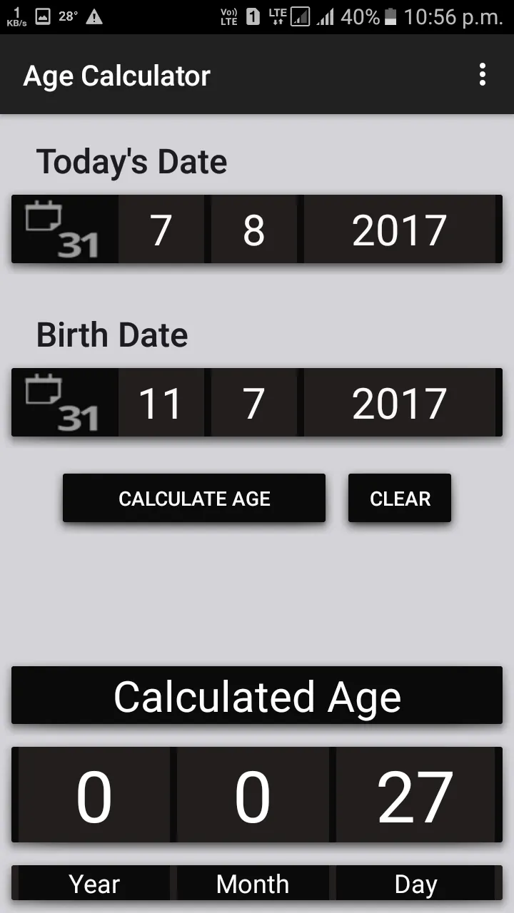 Simple Age Calculator | Indus Appstore | Screenshot