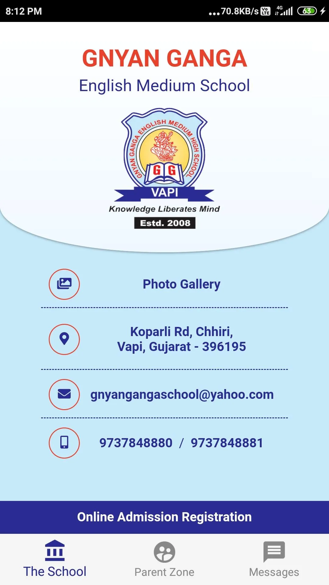 Gnyan Ganga School | Indus Appstore | Screenshot