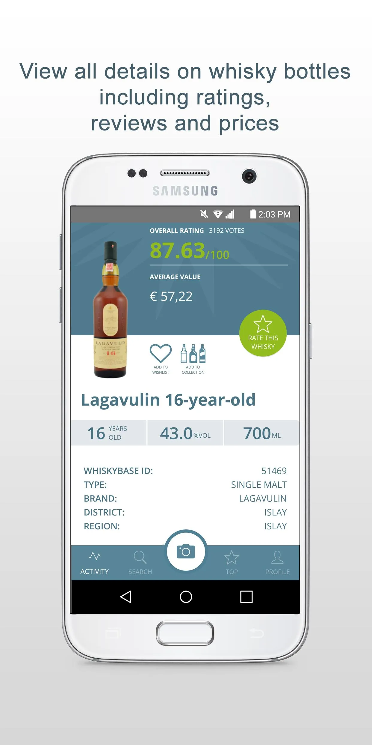 Whiskybase find your whisky | Indus Appstore | Screenshot