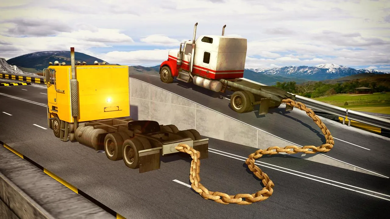 Chained Trucks against Ramp | Indus Appstore | Screenshot