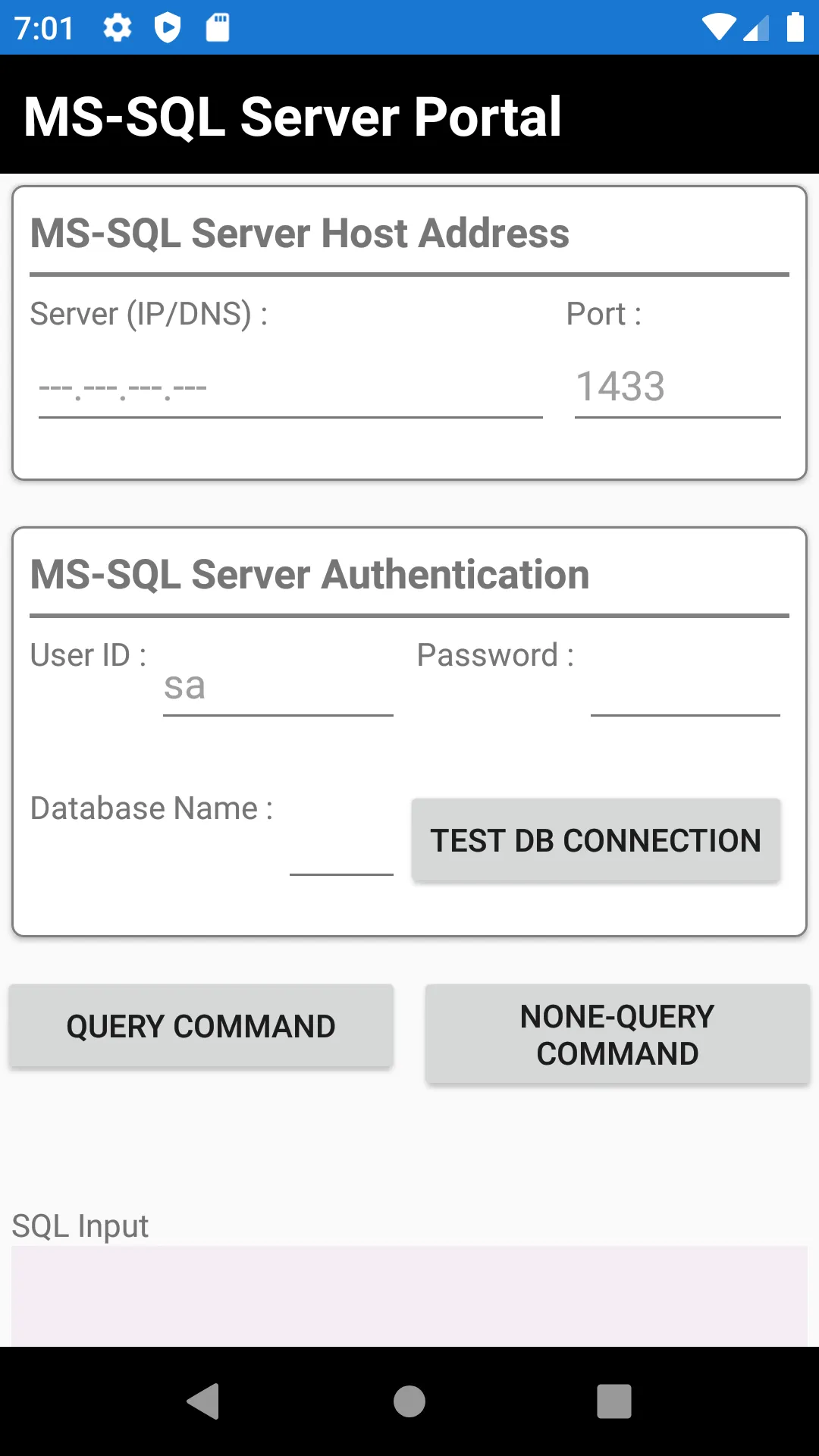 MSSQL Portal App | Indus Appstore | Screenshot