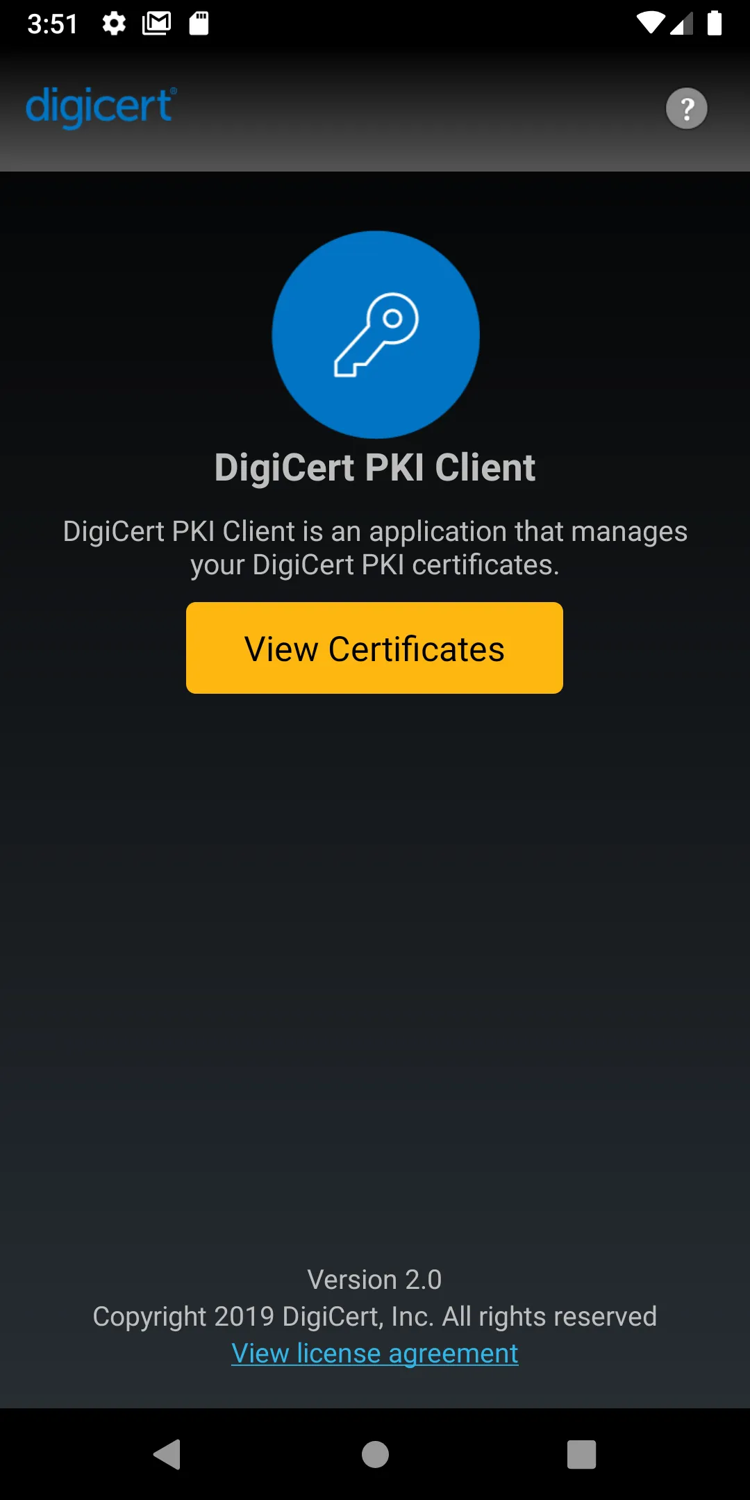 DigiCert PKI Client For Androi | Indus Appstore | Screenshot