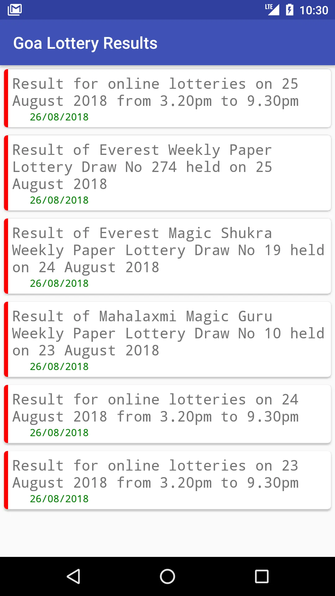 Goa Lottery Results | Indus Appstore | Screenshot