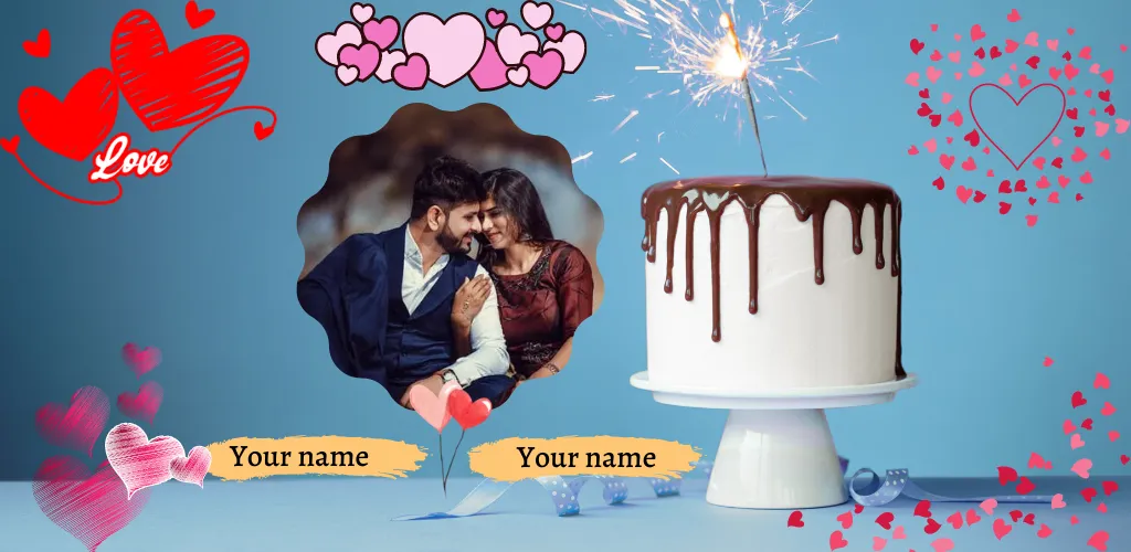 Name Photo on Anniversary Cake | Indus Appstore | Screenshot