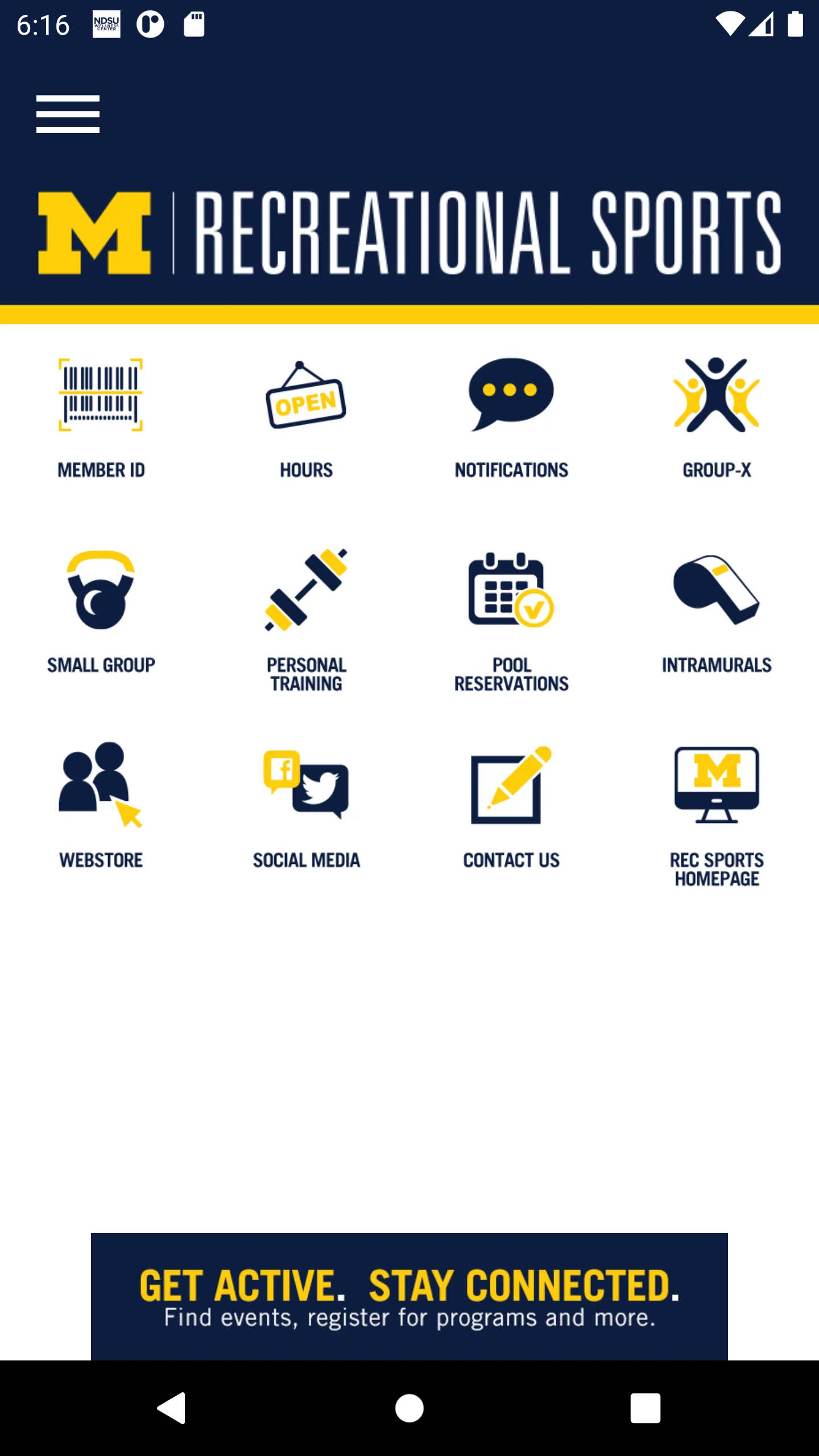 University of Michigan Recreat | Indus Appstore | Screenshot