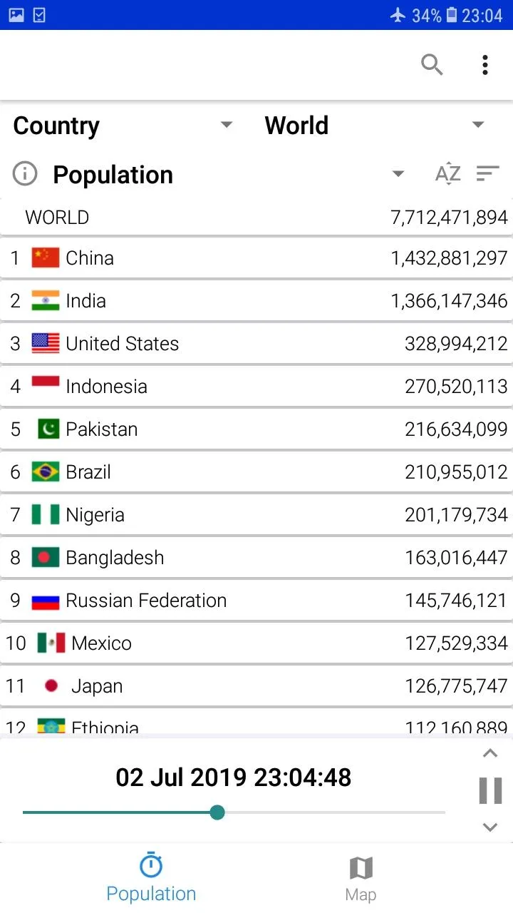 World Population Clock | Indus Appstore | Screenshot