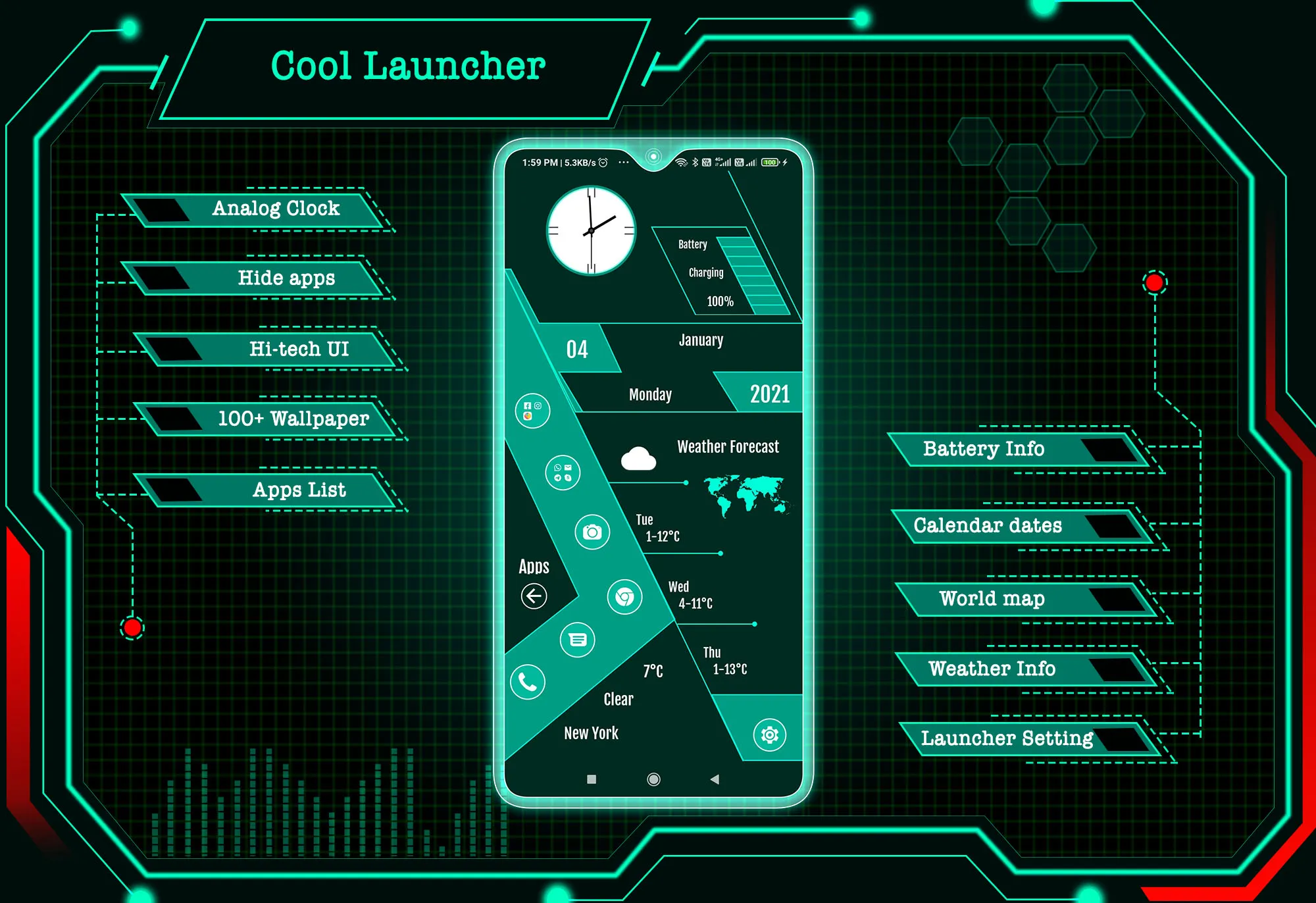 Cool Launcher, Lock & Hide App | Indus Appstore | Screenshot