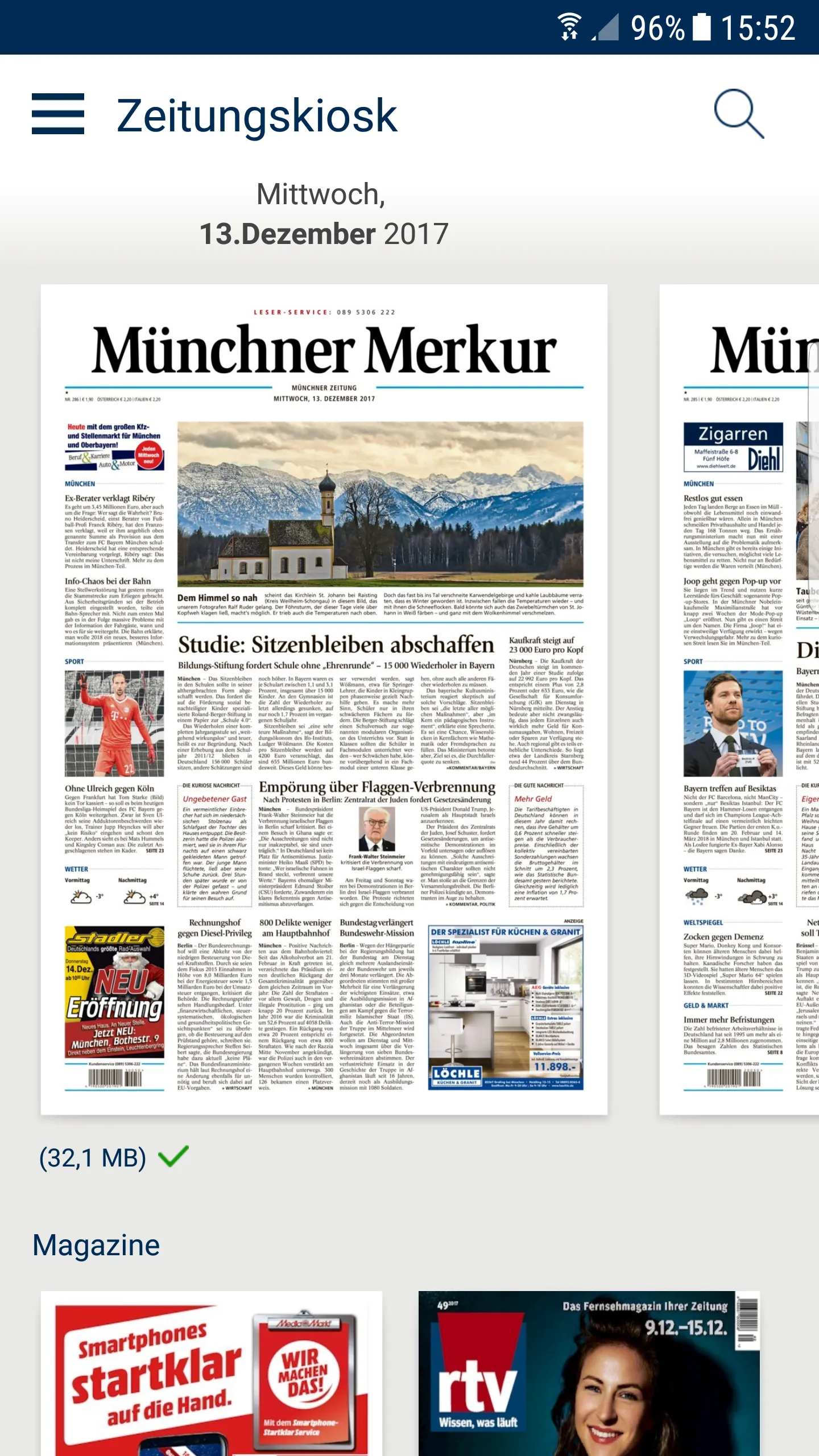 Merkur ePaper | Indus Appstore | Screenshot