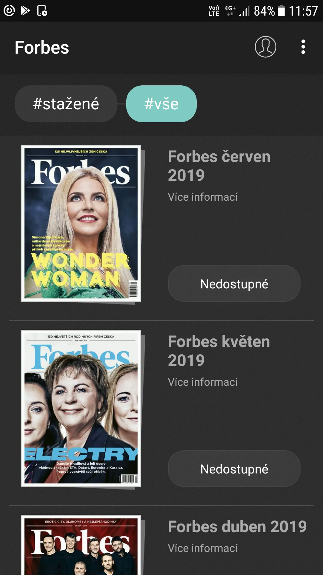 Forbes Česko 2019 | Indus Appstore | Screenshot