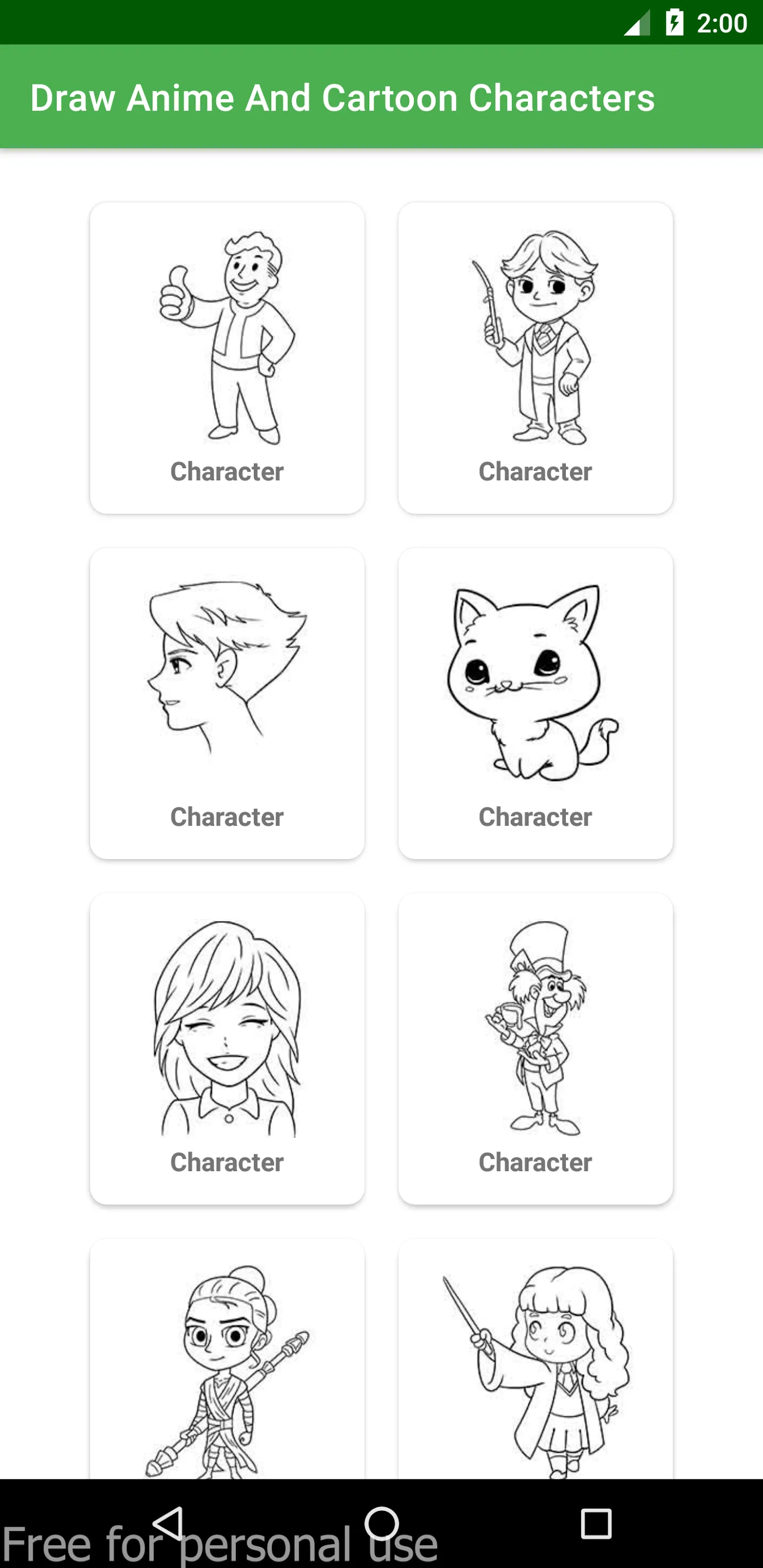 Draw Anime And Cartoon | Indus Appstore | Screenshot