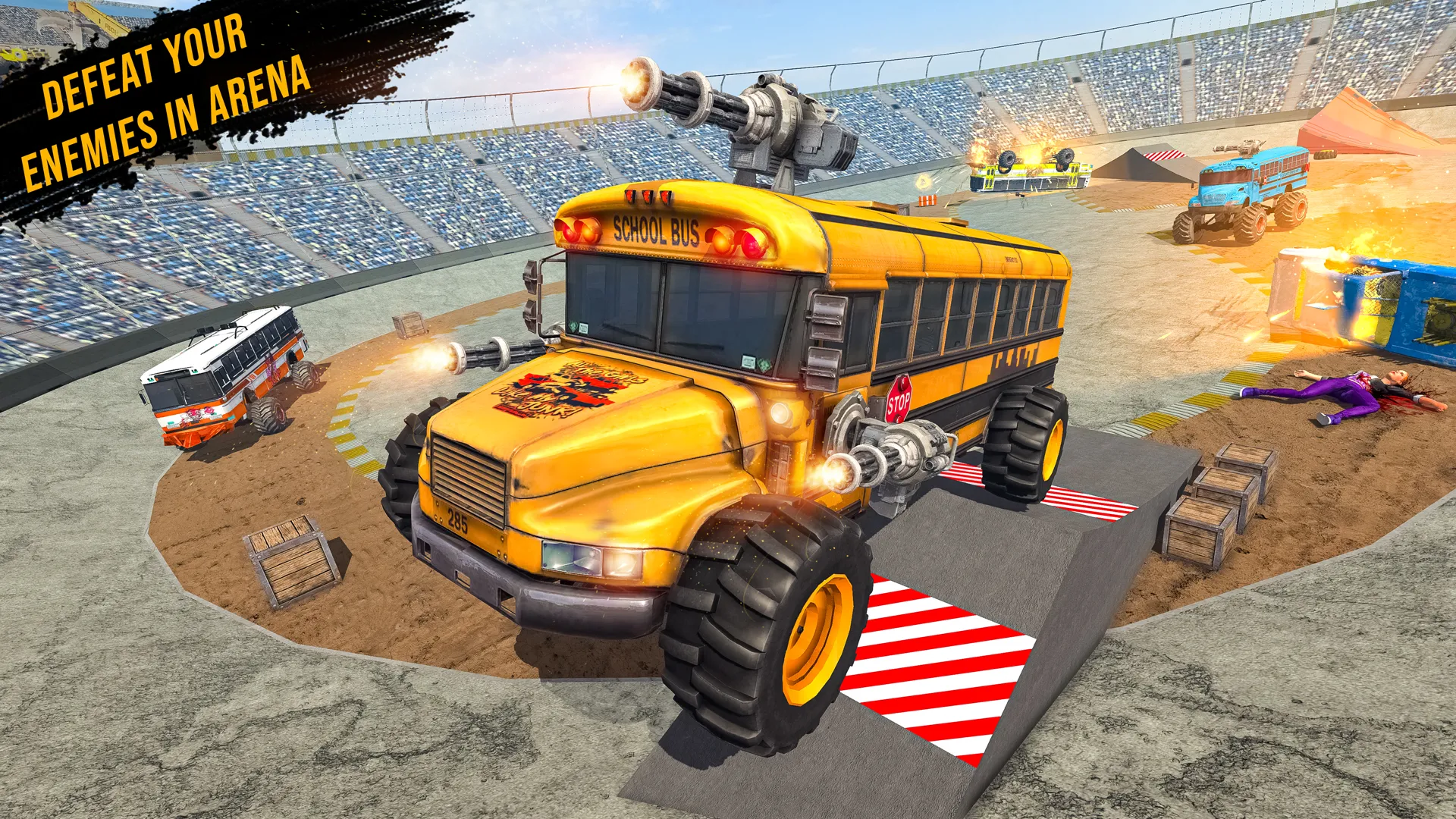 Monster Bus Derby Destruction | Indus Appstore | Screenshot