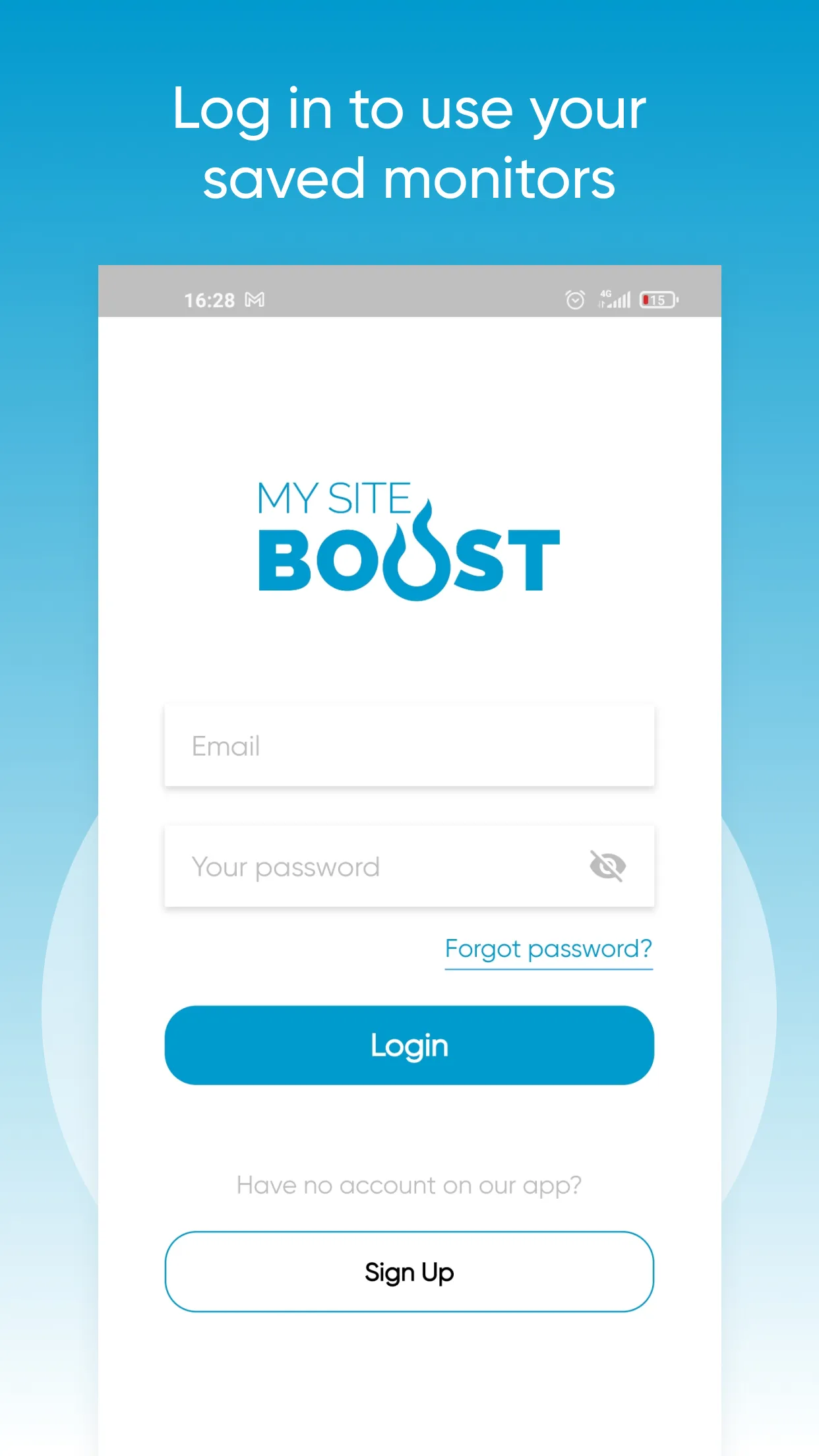 My Site Boost: Monitoring site | Indus Appstore | Screenshot