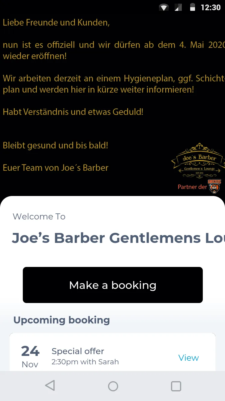 Joe’s Barber Gentlemens Lounge | Indus Appstore | Screenshot