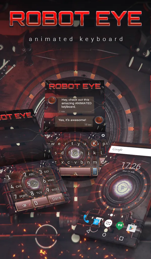 Robot Eye Keyboard & Wallpaper | Indus Appstore | Screenshot