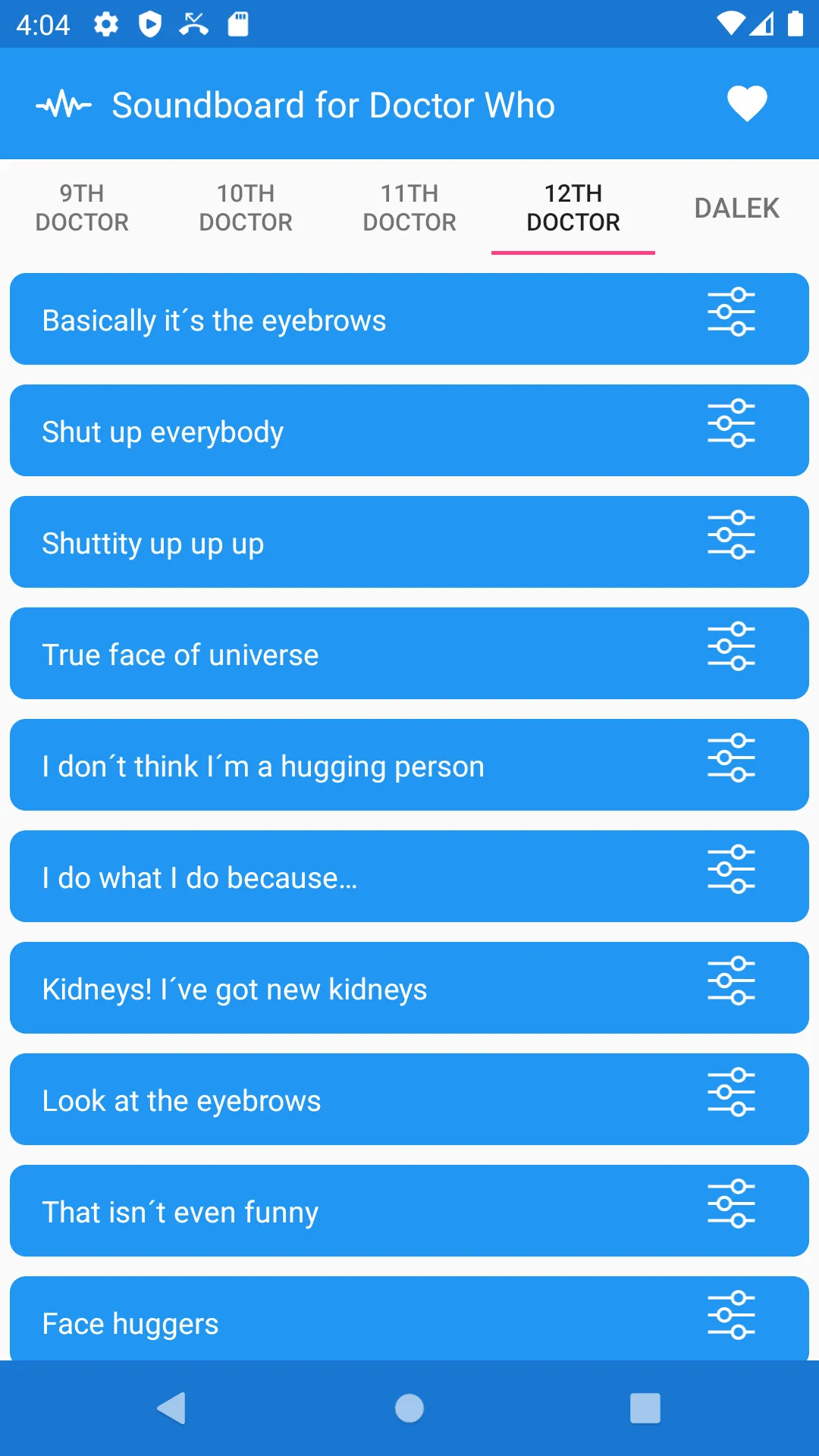 Soundboard for Doctor Who | Indus Appstore | Screenshot