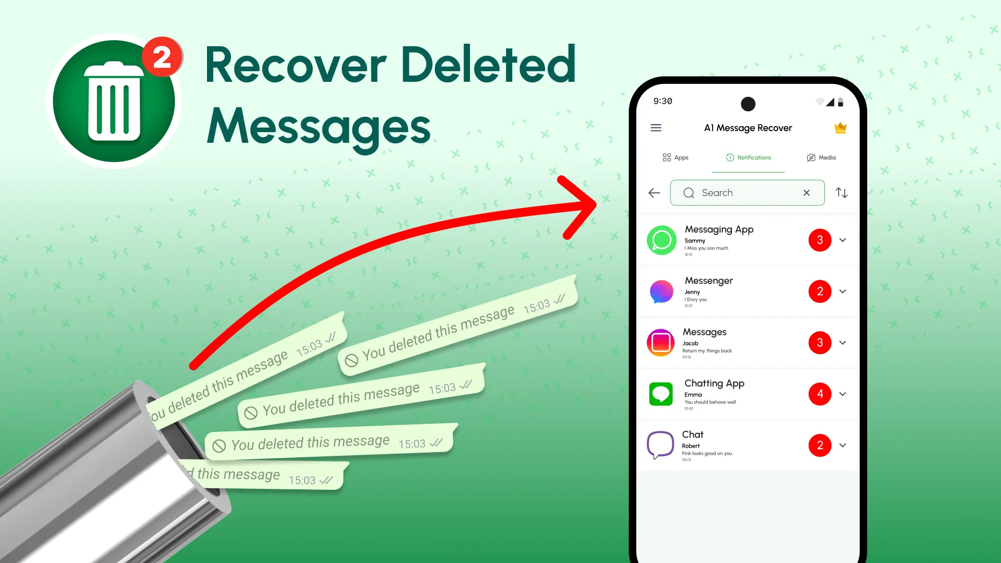 Deleted Message Recovery App | Indus Appstore | Screenshot